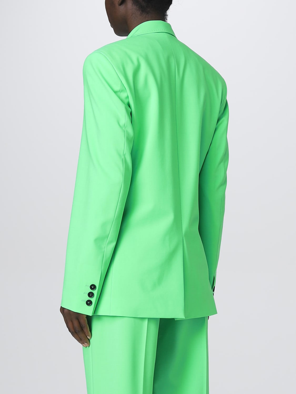 MSGM BLAZER: MSGM blazer in stretch wool, Green - Img 3