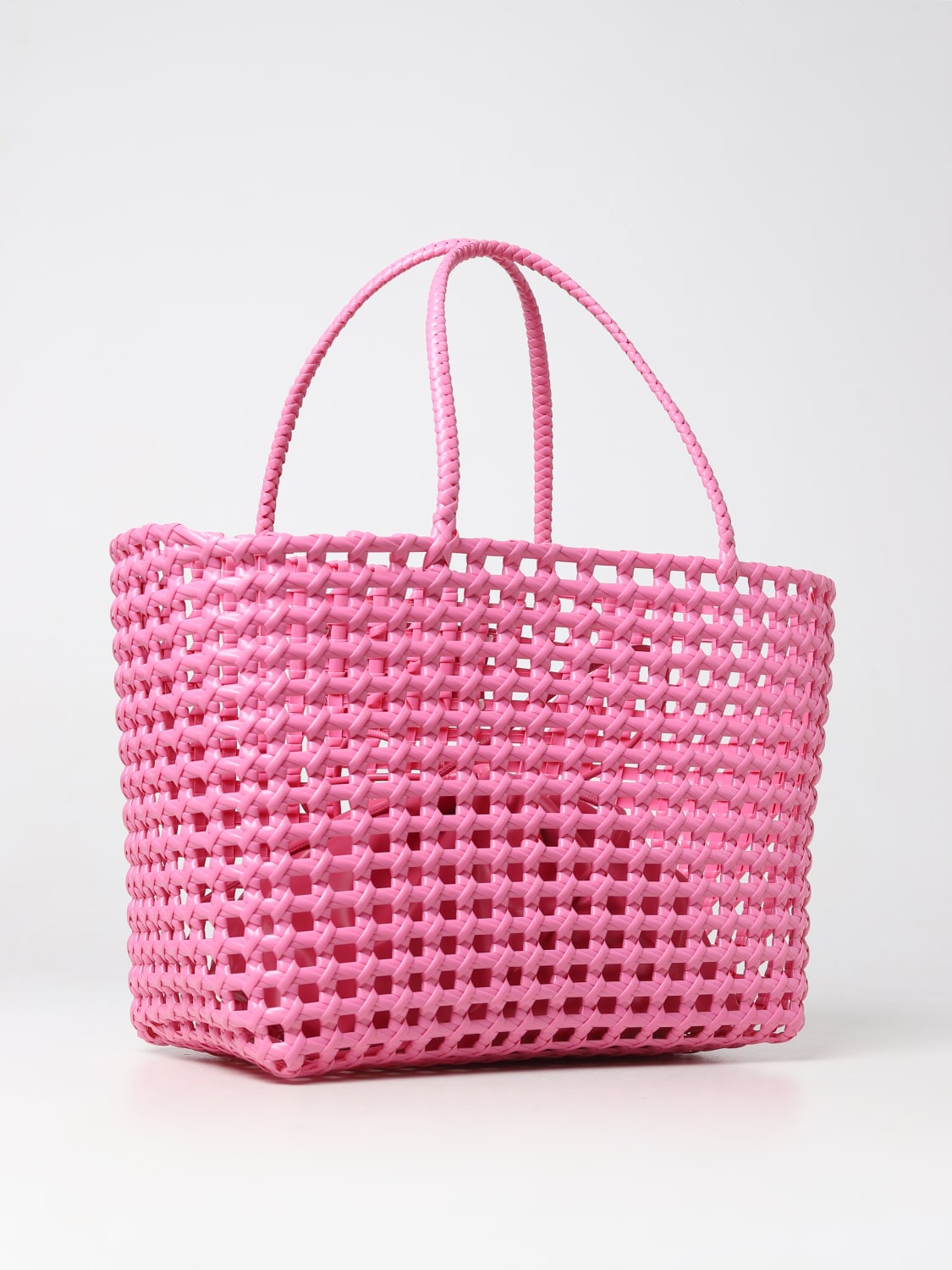 MSGM TOTE BAGS: MSGM bag in woven PVC, Fuchsia - Img 2