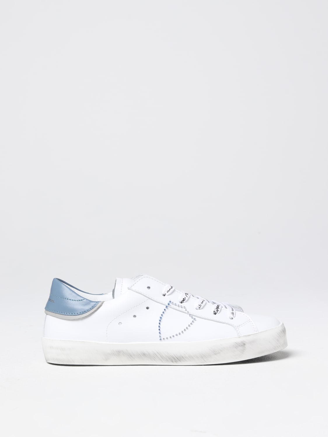 PHILIPPE MODEL JUNIOR SNEAKERS: Sneakers Philippe Model Junior in pelle, Bianco - Img 1