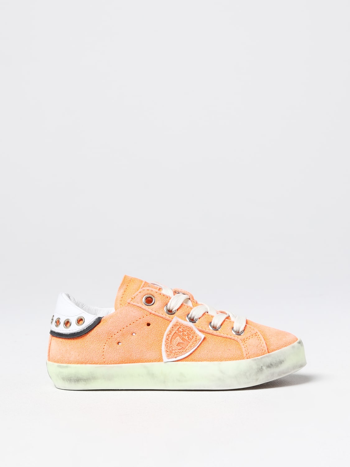PHILIPPE MODEL JUNIOR SNEAKERS: Sneakers Philippe Model Junior in camoscio , Arancione - Img 1