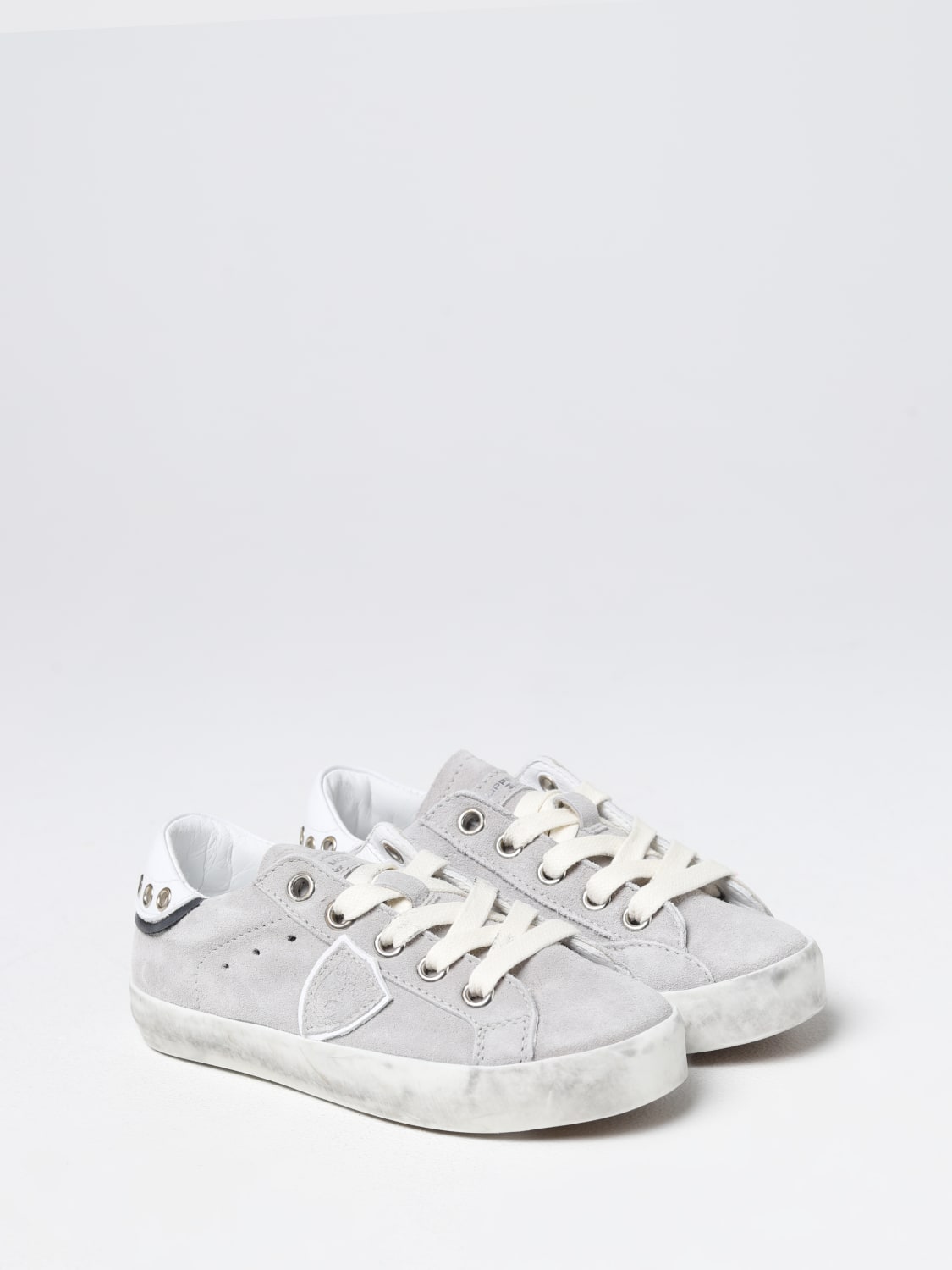 PHILIPPE MODEL JUNIOR SNEAKERS: Sneakers Philippe Model Junior in camoscio , Grigio - Img 2