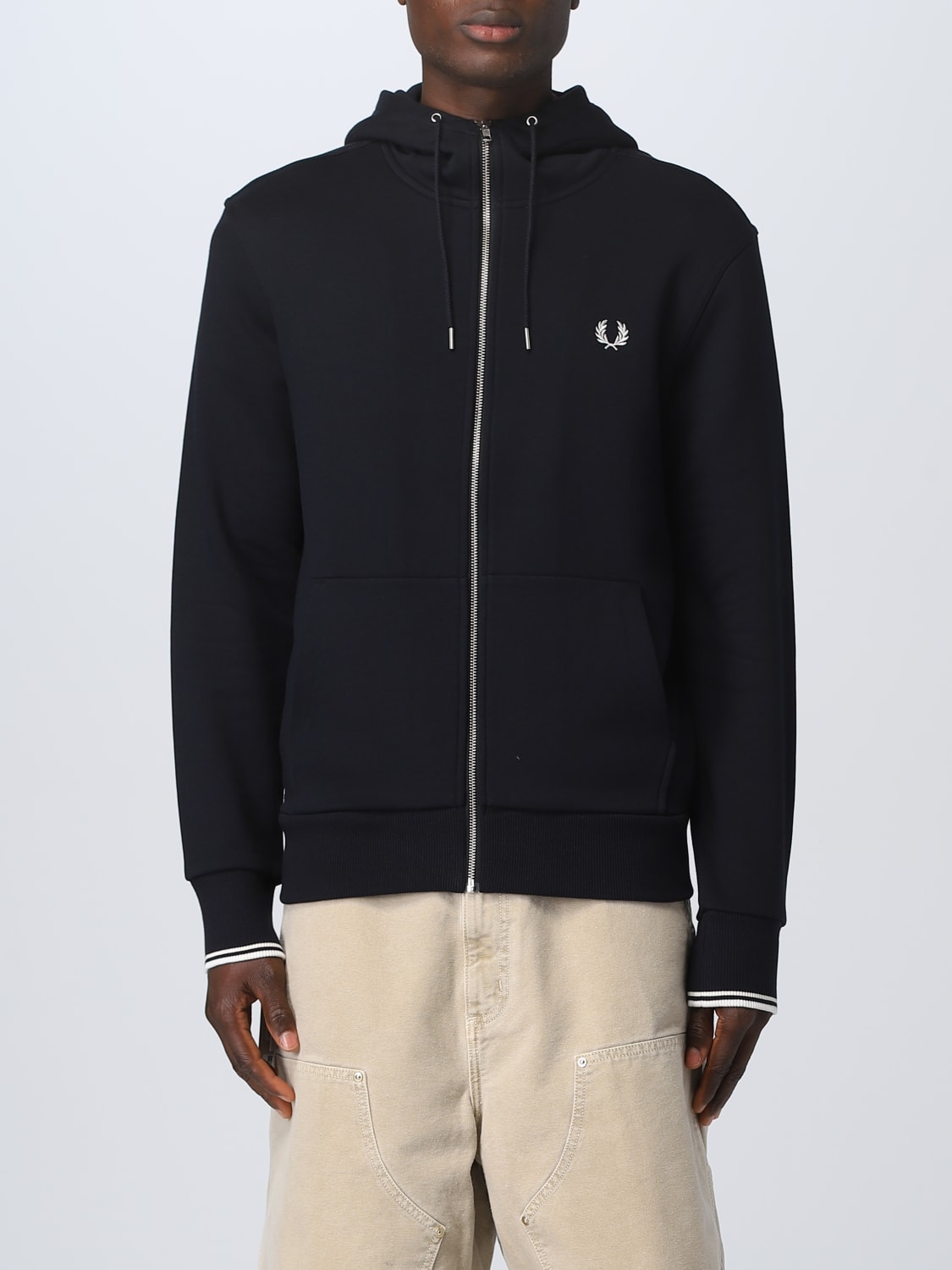 FRED PERRY 스웨터: 스웨터 남성 Fred Perry, 블루 - Img 1