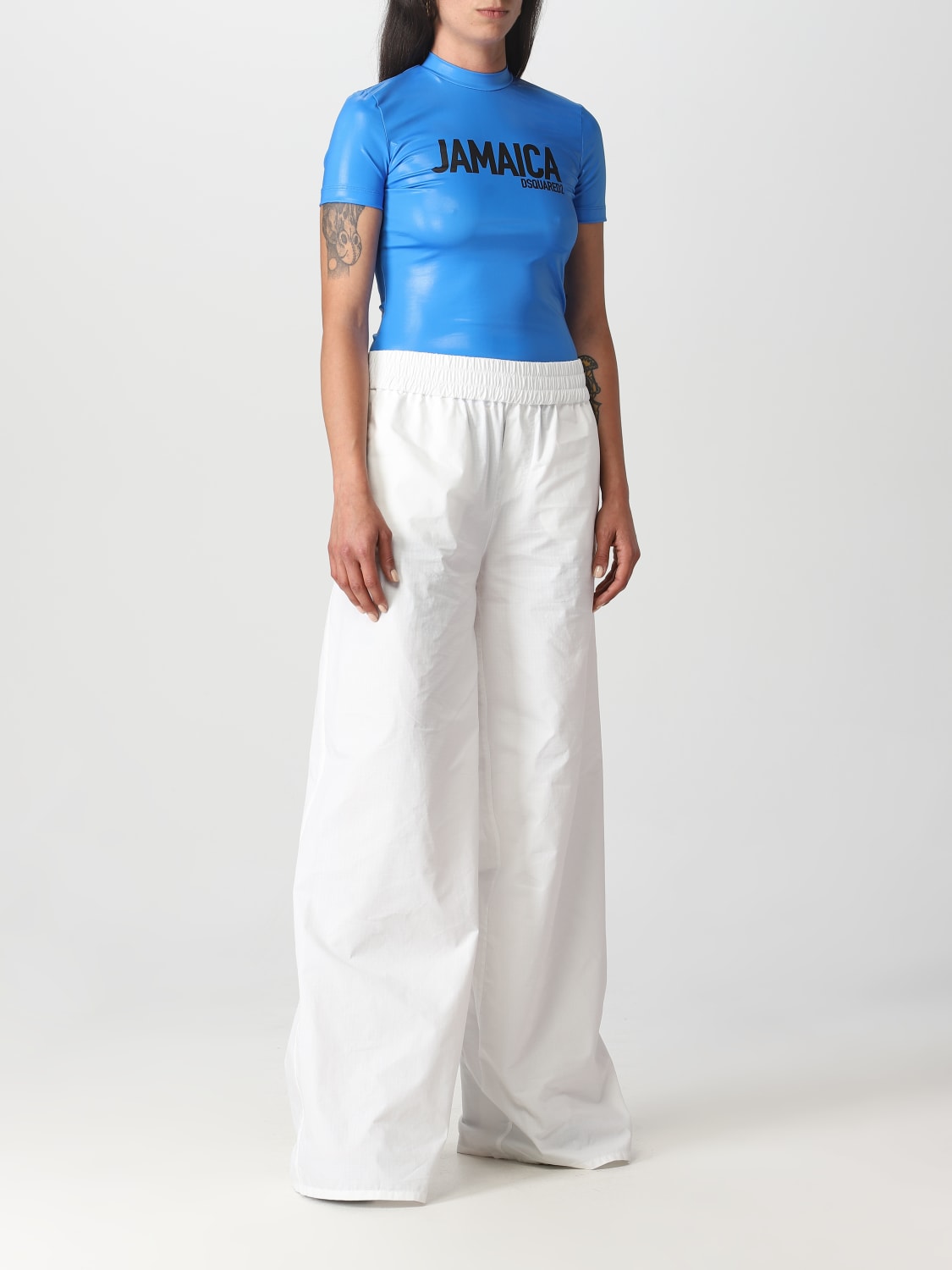 DSQUARED2 PANTS: Dsquared2 pants in cotton blend, White - Img 2