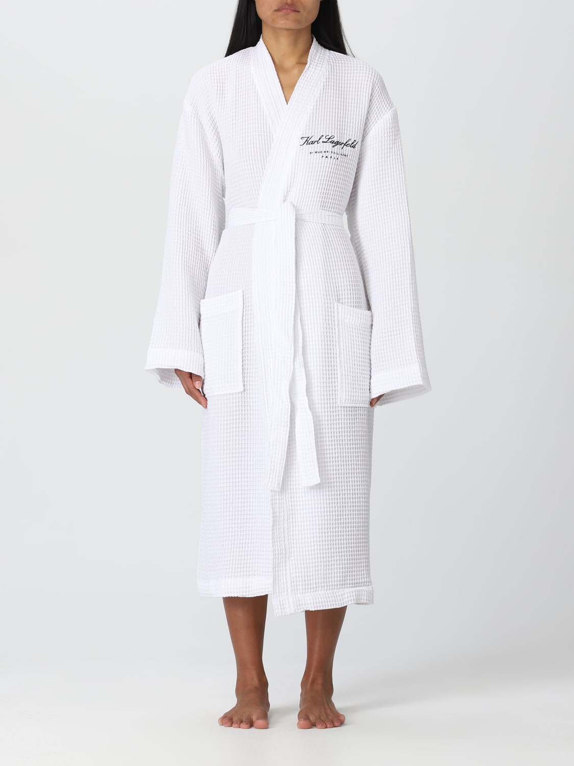 KARL LAGERFELD BATHROBES: Jumpsuits woman Karl Lagerfeld, White - Img 1