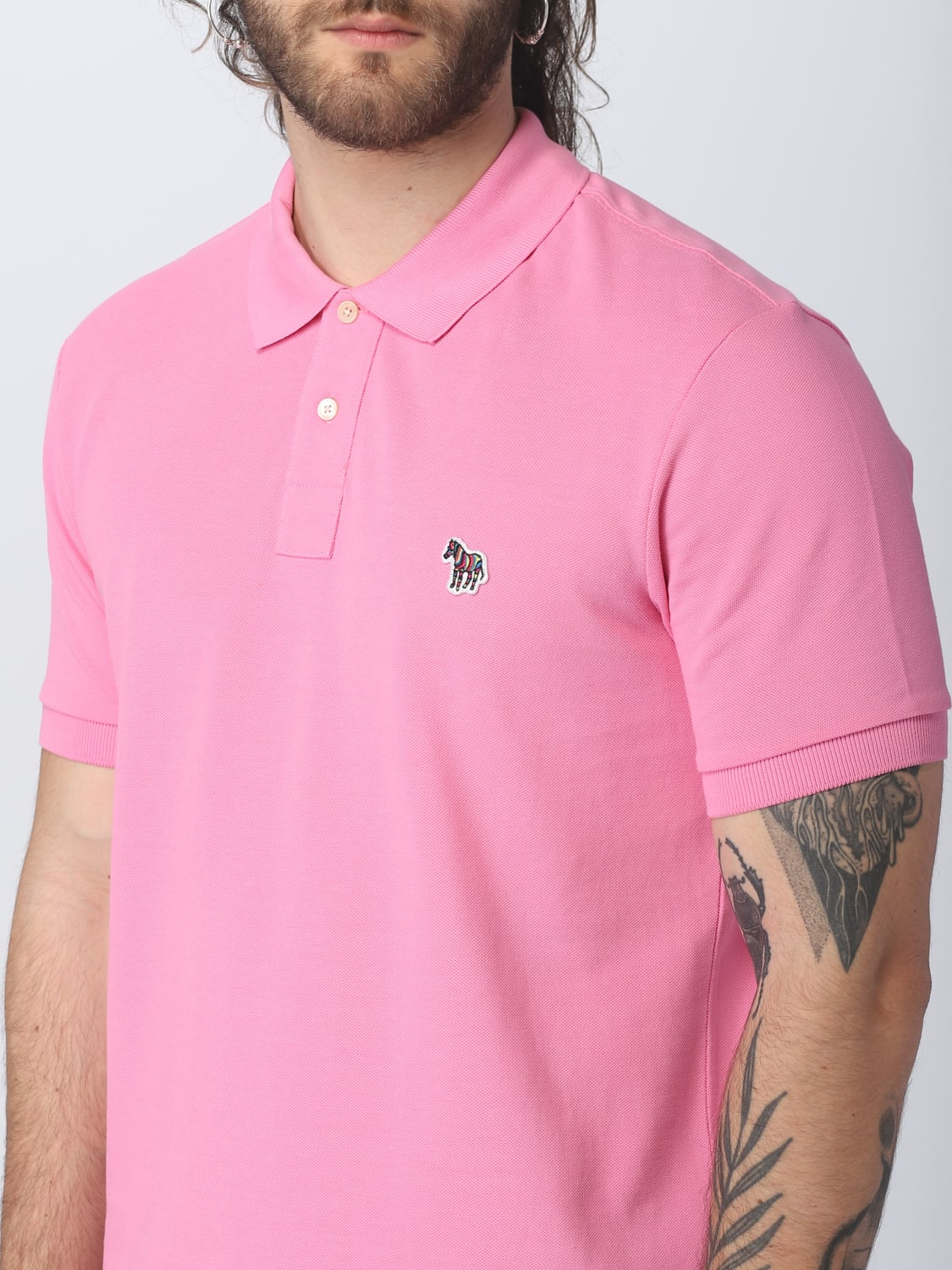 PS PAUL SMITH POLO: Polo herren Ps Paul Smith, Pink - Img 3