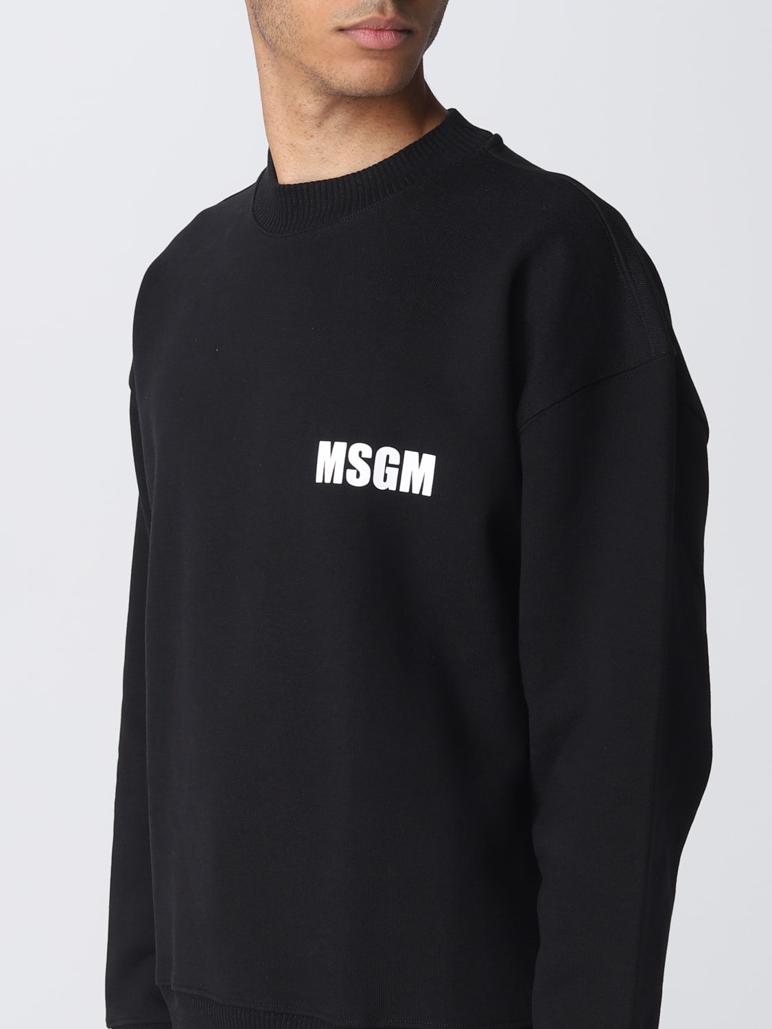 MSGM SWEATSHIRT: MSGM sweatshirt in cotton, Black - Img 3