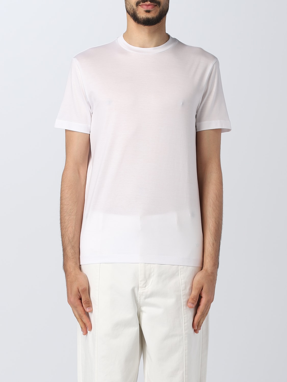 Giglio T-shirt Emporio Armani in lyocell e cotone