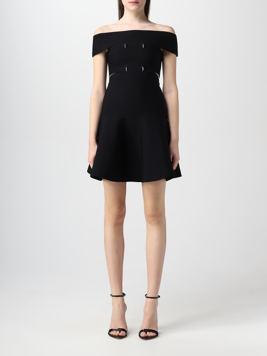 Alexander McQueen Outlet dress in viscose Black Alexander McQueen dress 748048Q1A5Z online at GIGLIO.COM