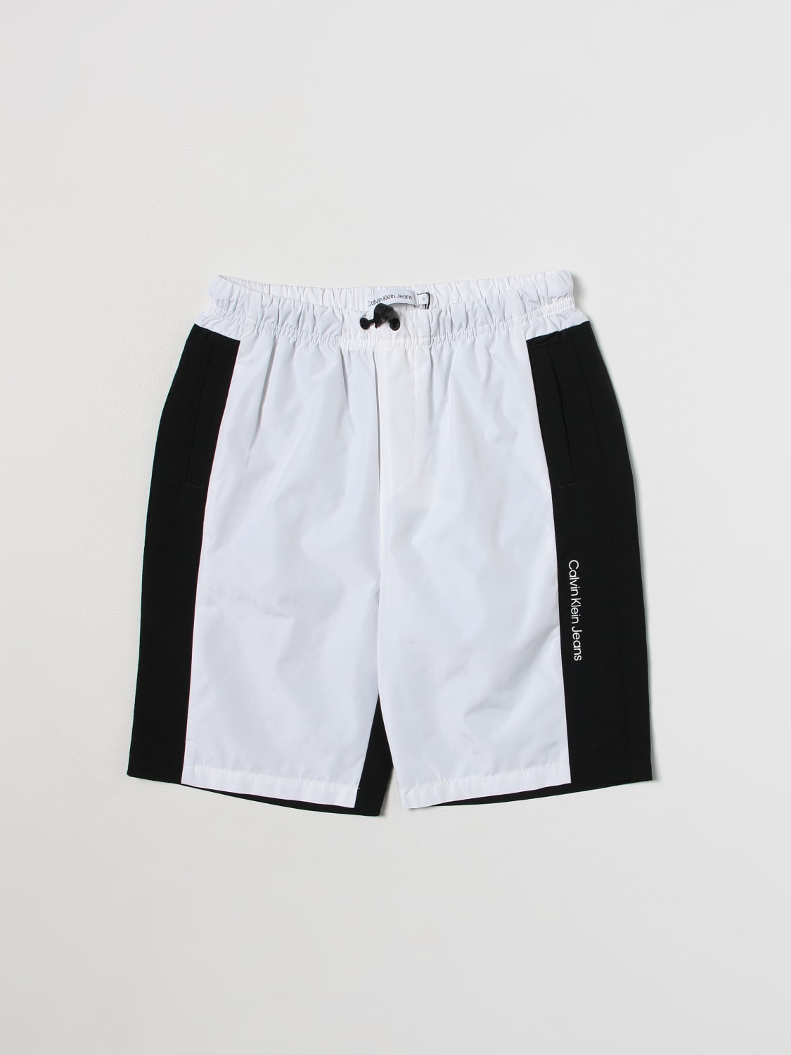 CALVIN KLEIN JEANS SHORTS: Shorts kids Calvin Klein Jeans, White - Img 1