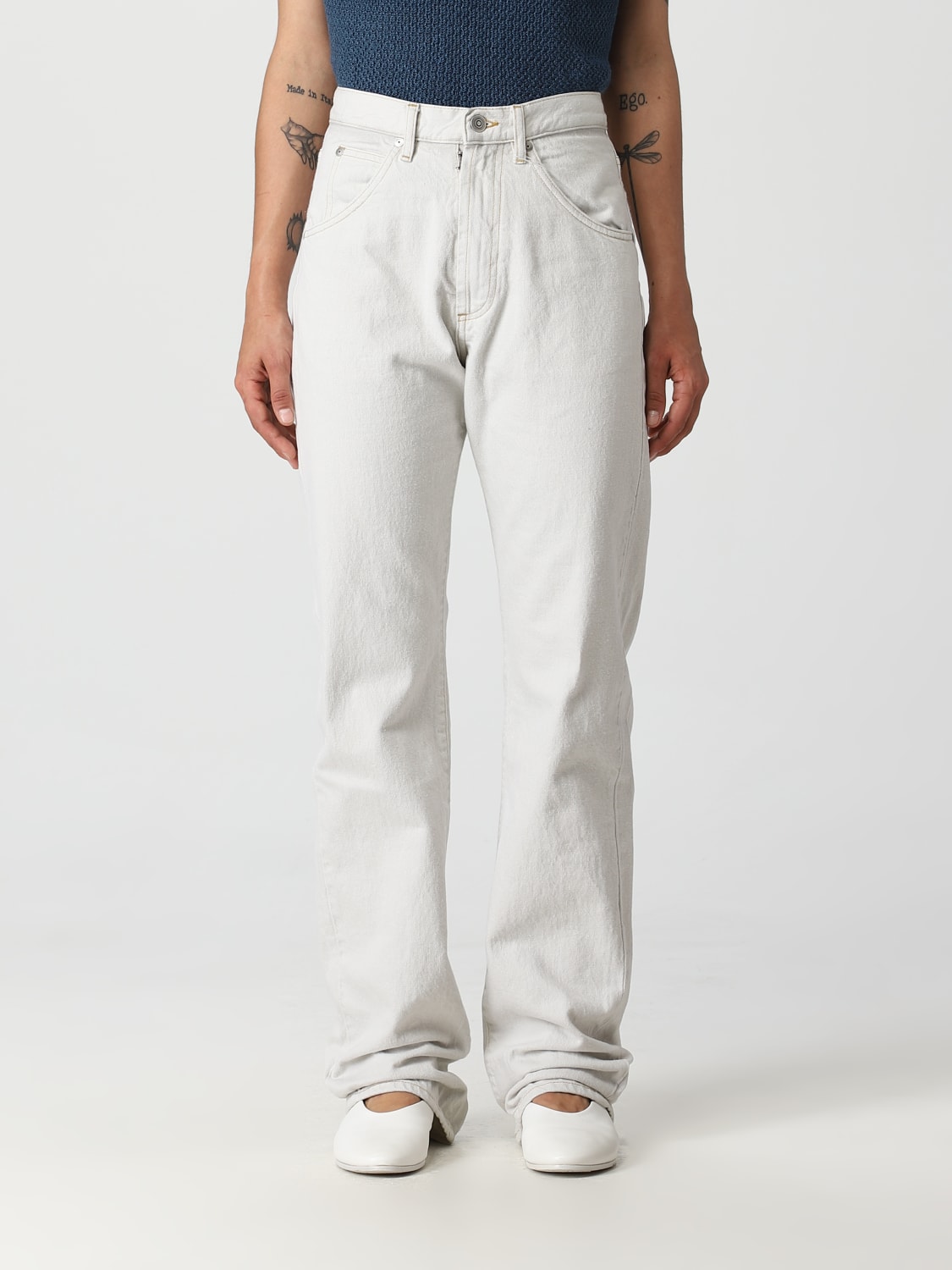 MAISON MARGIELA JEANS: Jeans woman Maison Margiela, White - Img 1