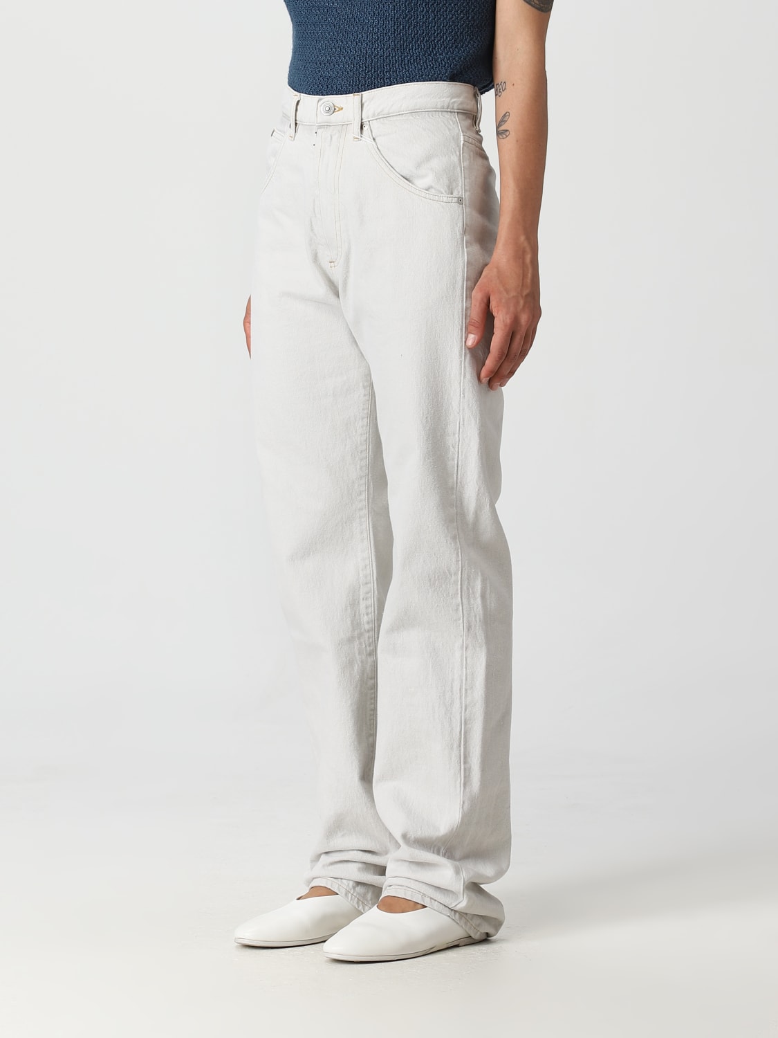 MAISON MARGIELA JEANS: Jeans woman Maison Margiela, White - Img 4