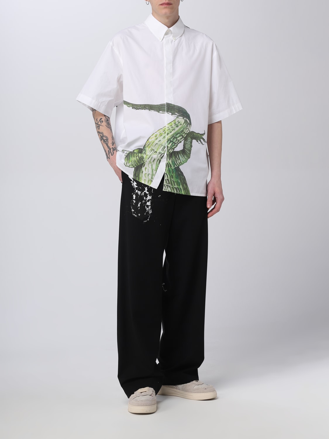 MSGM CAMISA: Camisa hombre MSGM, Blanco - Img 2