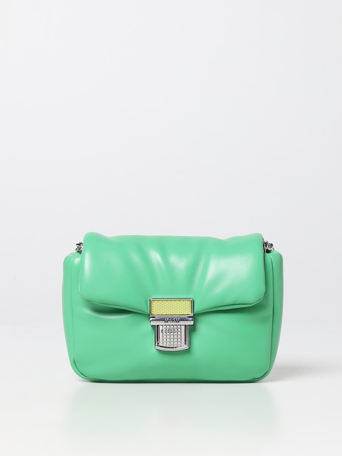 MSGM CROSSBODY BAGS: MSGM bag in synthetic nappa leather, Green - Img 1