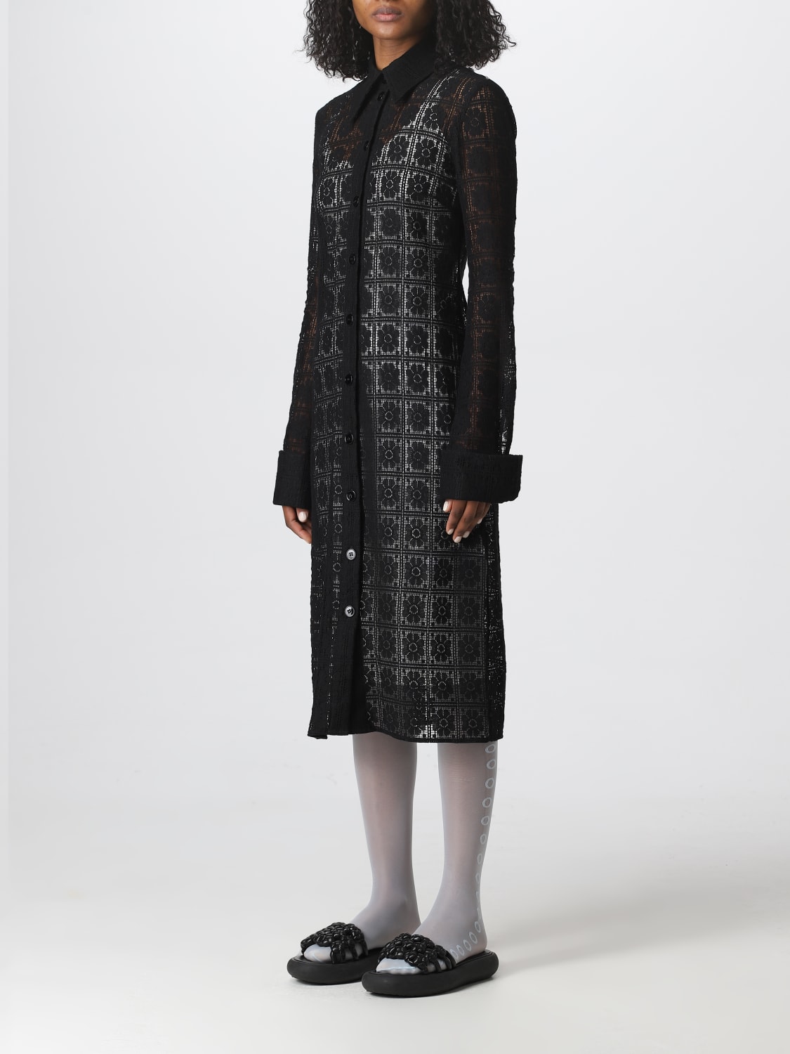 SPORTMAX ABITO: Abito Sportmax in pizzo valecienne, Nero - Img 3