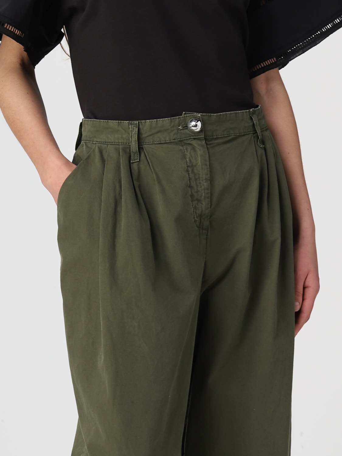 PINKO PANTS: Pants woman Pinko, Green - Img 3