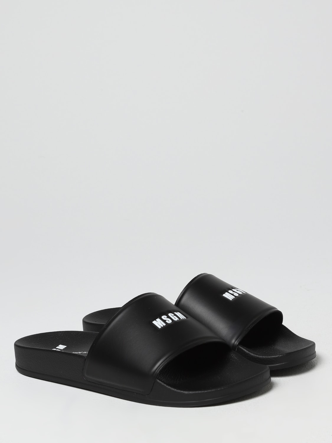 MSGM SANDALS: MSGM rubber slides, Black - Img 2