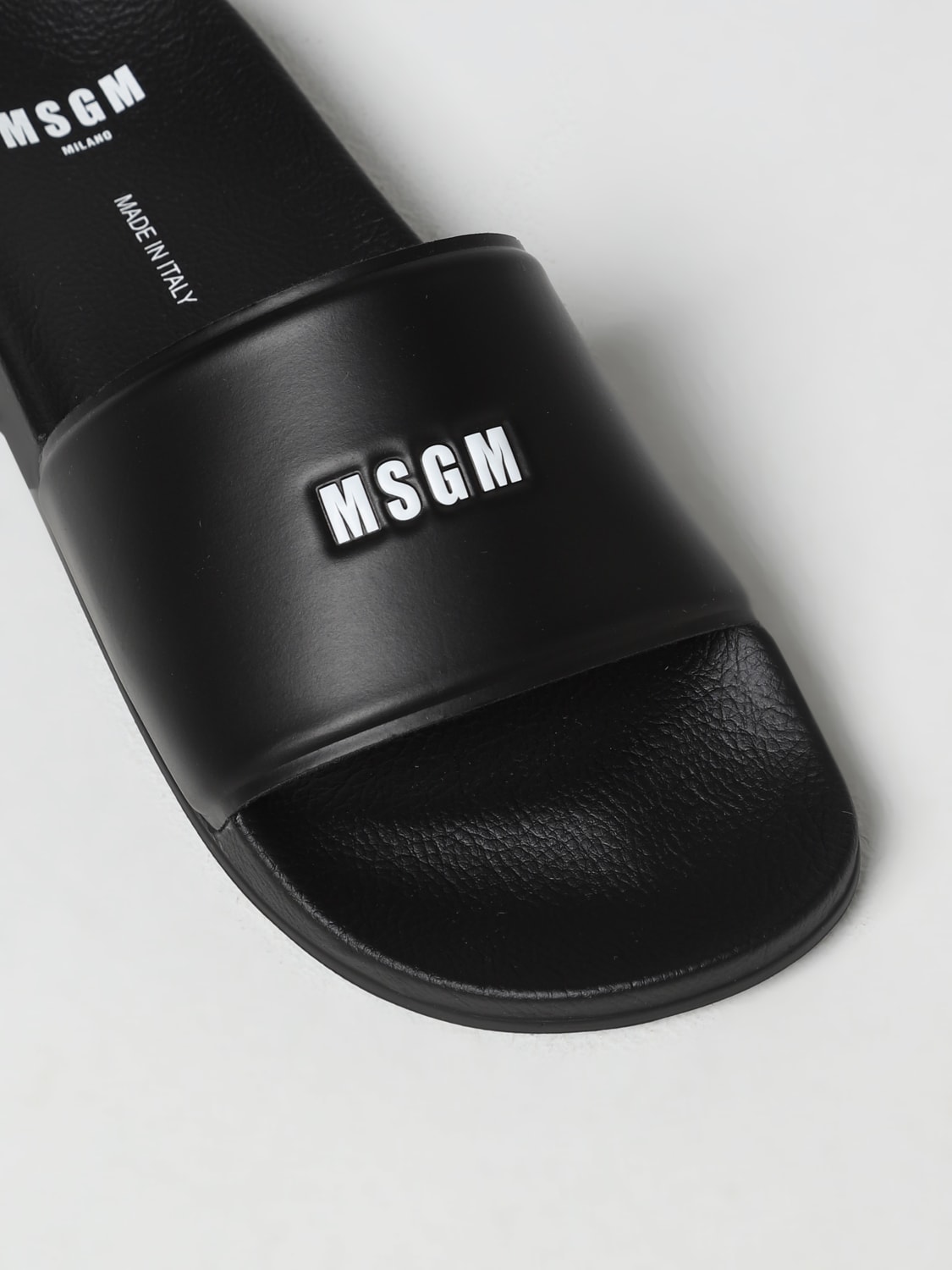 MSGM SANDALS: MSGM rubber slides, Black - Img 4