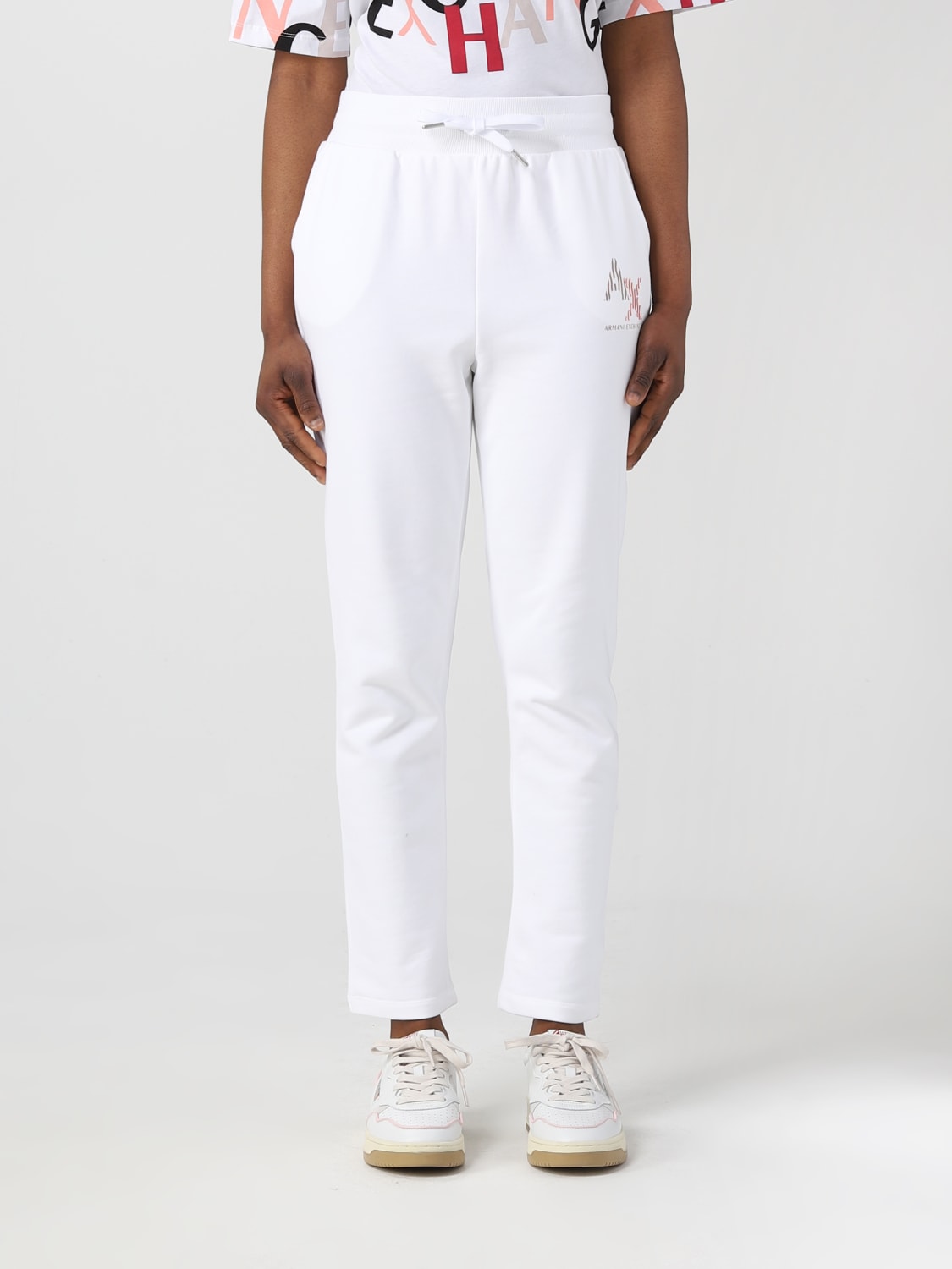 ARMANI EXCHANGE PANTALONE: Pantalone Armani Exchange in cotone, Bianco - Img 1