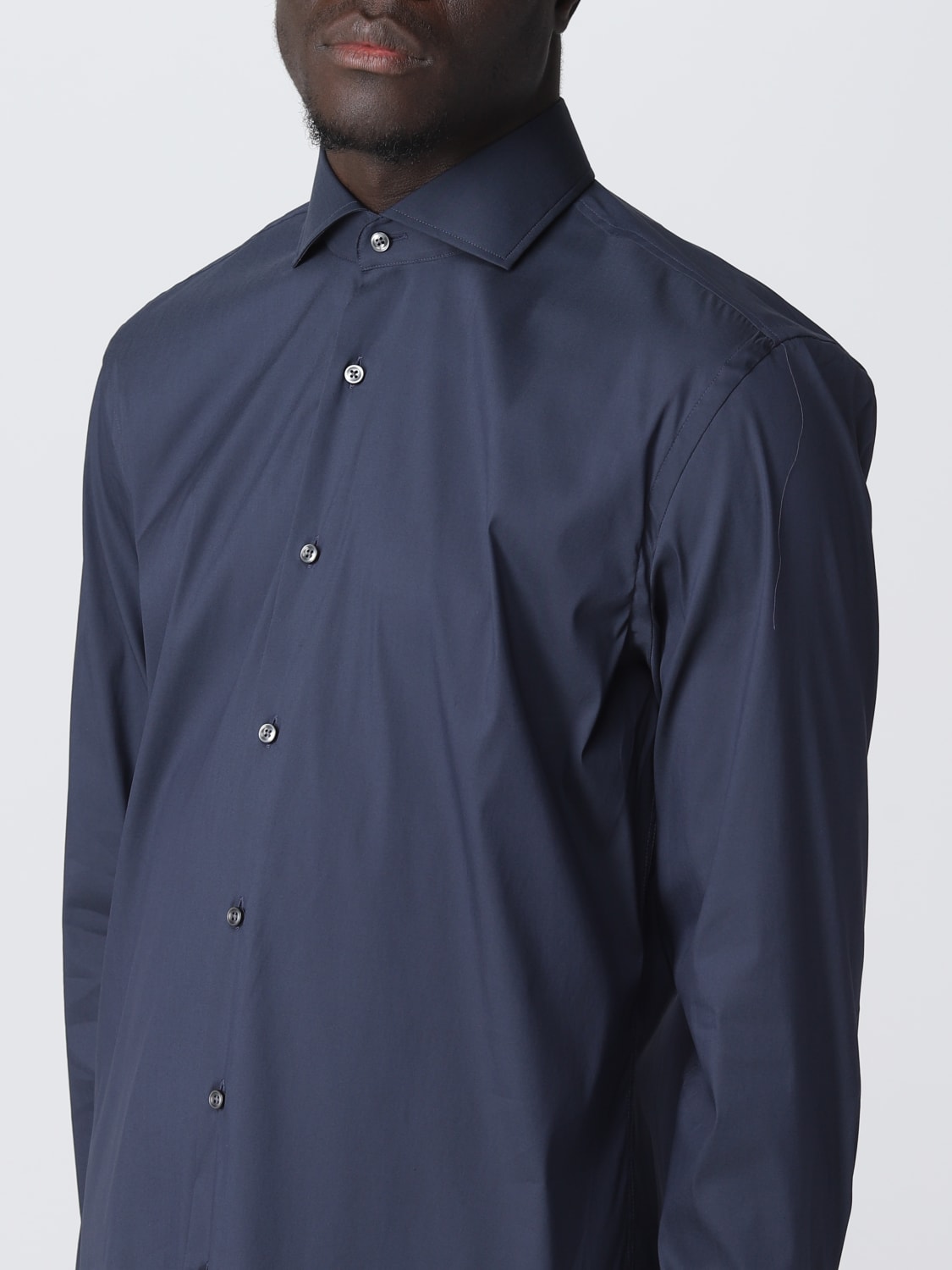 BOSS CAMICIA: Camicia Boss in popeline di misto cotone, Blue - Img 3