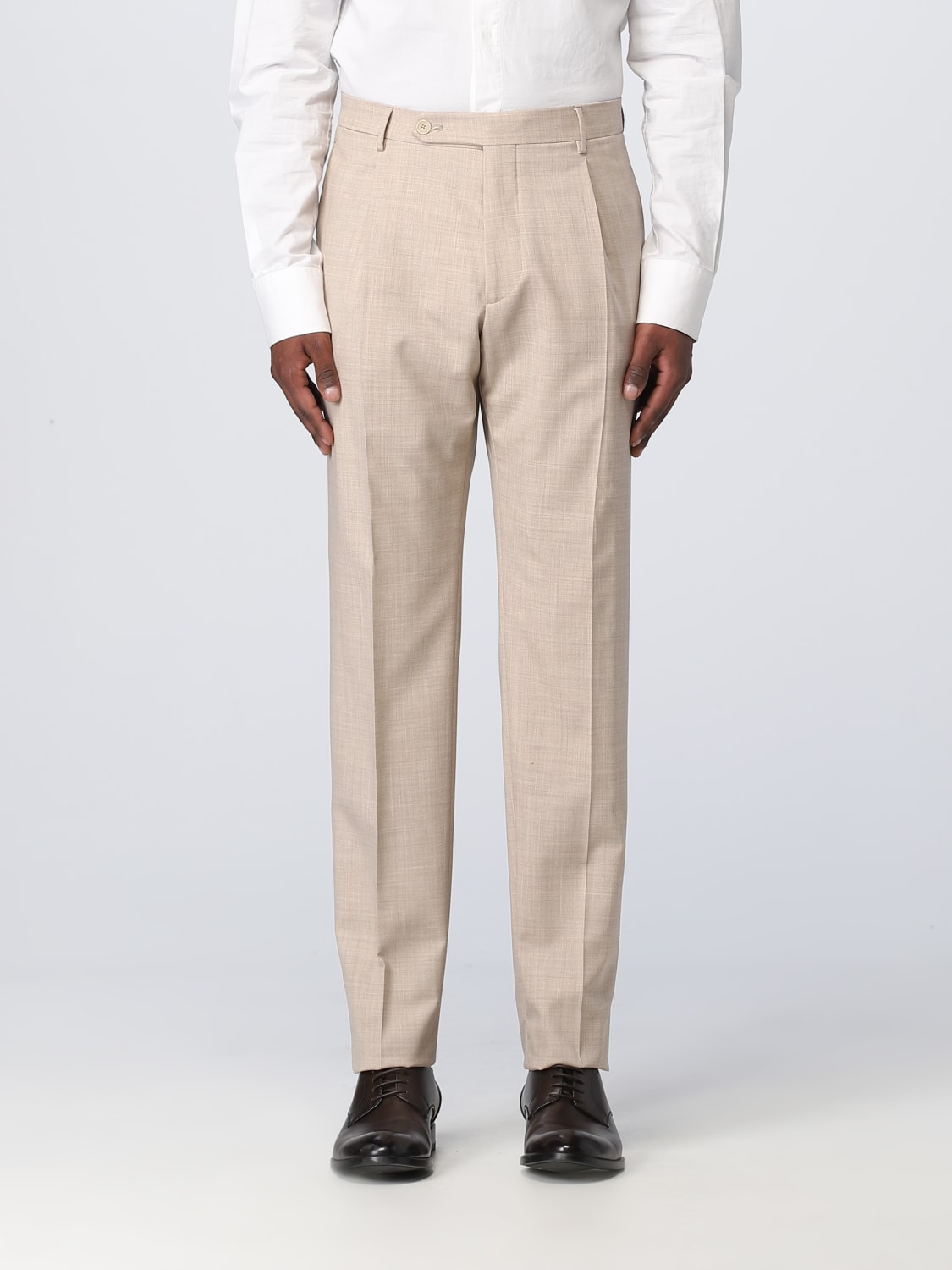 ジャケット Tagliatore Suits Beige Tagliatore logo-appliqué Twill single-breasted Suit