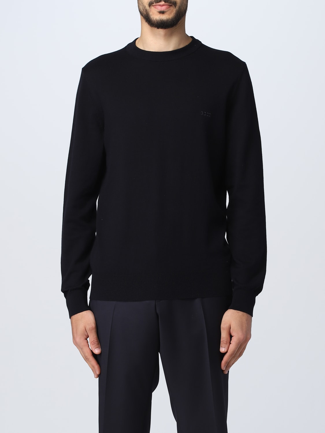 Boss Outlet Sweater men Blue Boss sweater 50466684 online at GIGLIO.COM