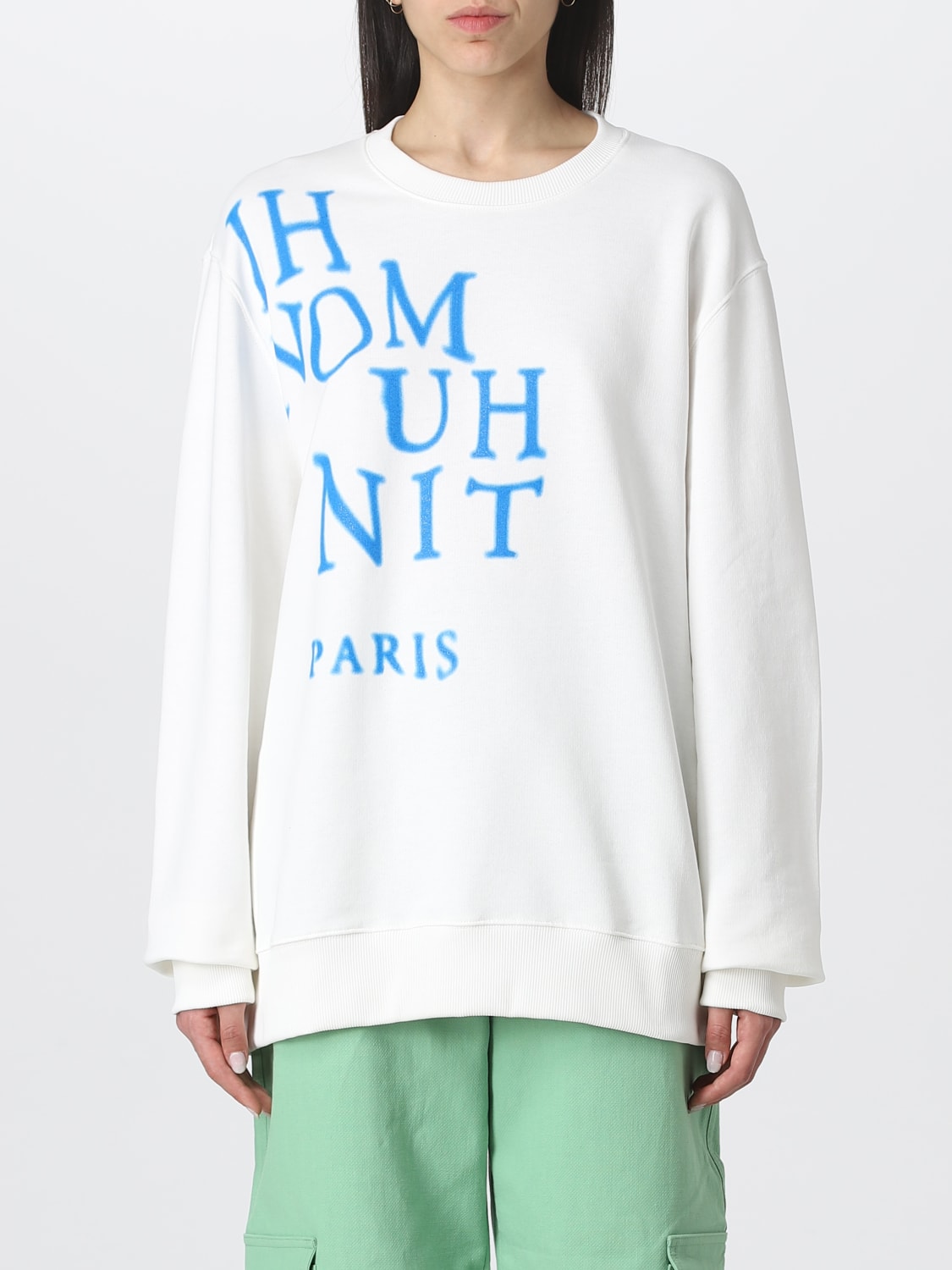 IH NOM UH NIT SWEAT-SHIRT: Sweat-shirt femme Ih Nom Uh Nit, Blanc - Img 1