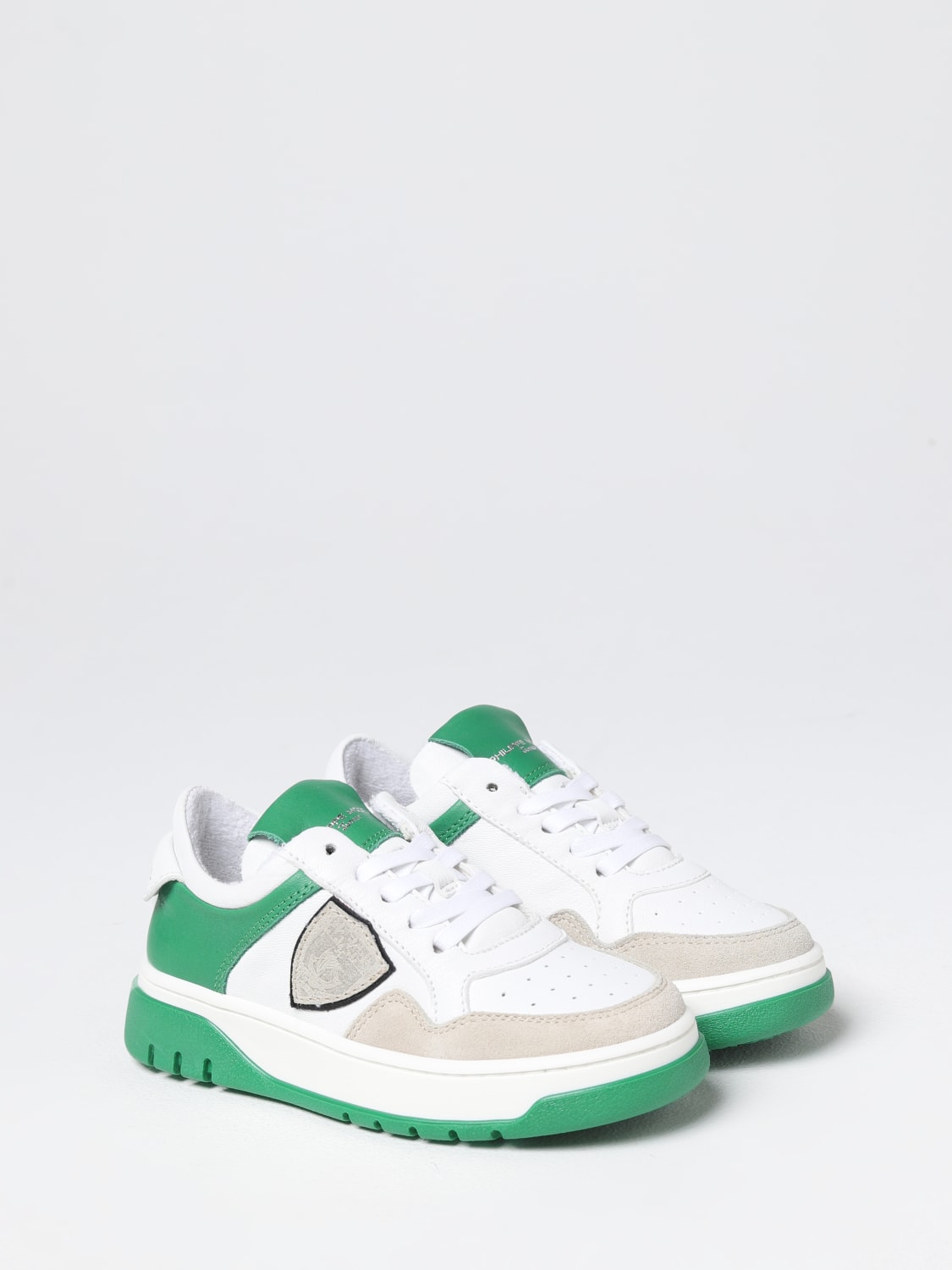 PHILIPPE MODEL JUNIOR SNEAKERS: Sneakers Philippe Model Junior in pelle, Bianco - Img 2