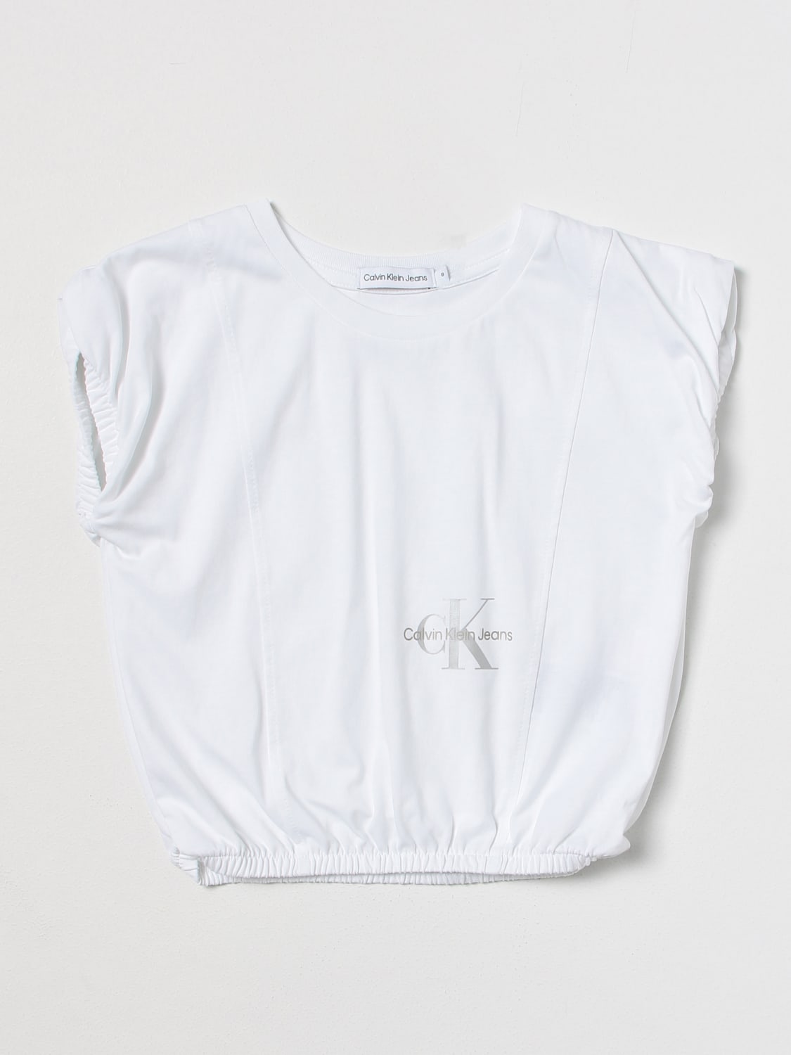 CALVIN KLEIN T-SHIRT: T-shirt enfant Calvin Klein, Blanc - Img 1