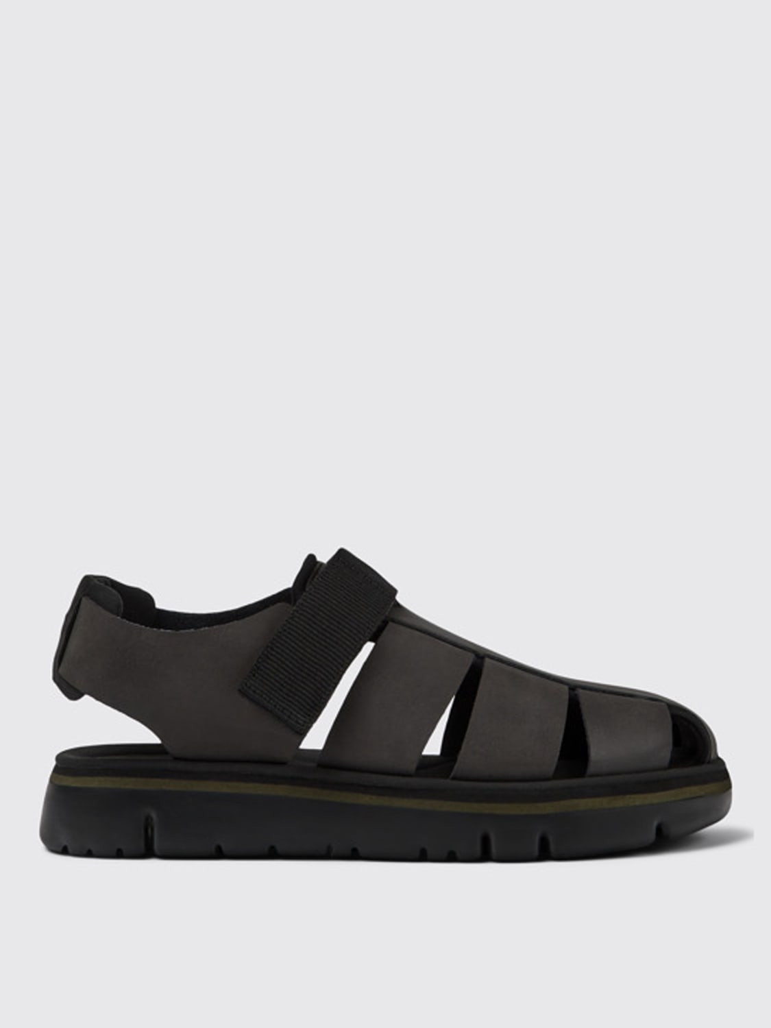 CAMPER SANDALS: Camper Oruga sandals in leather, Brown - Img 1