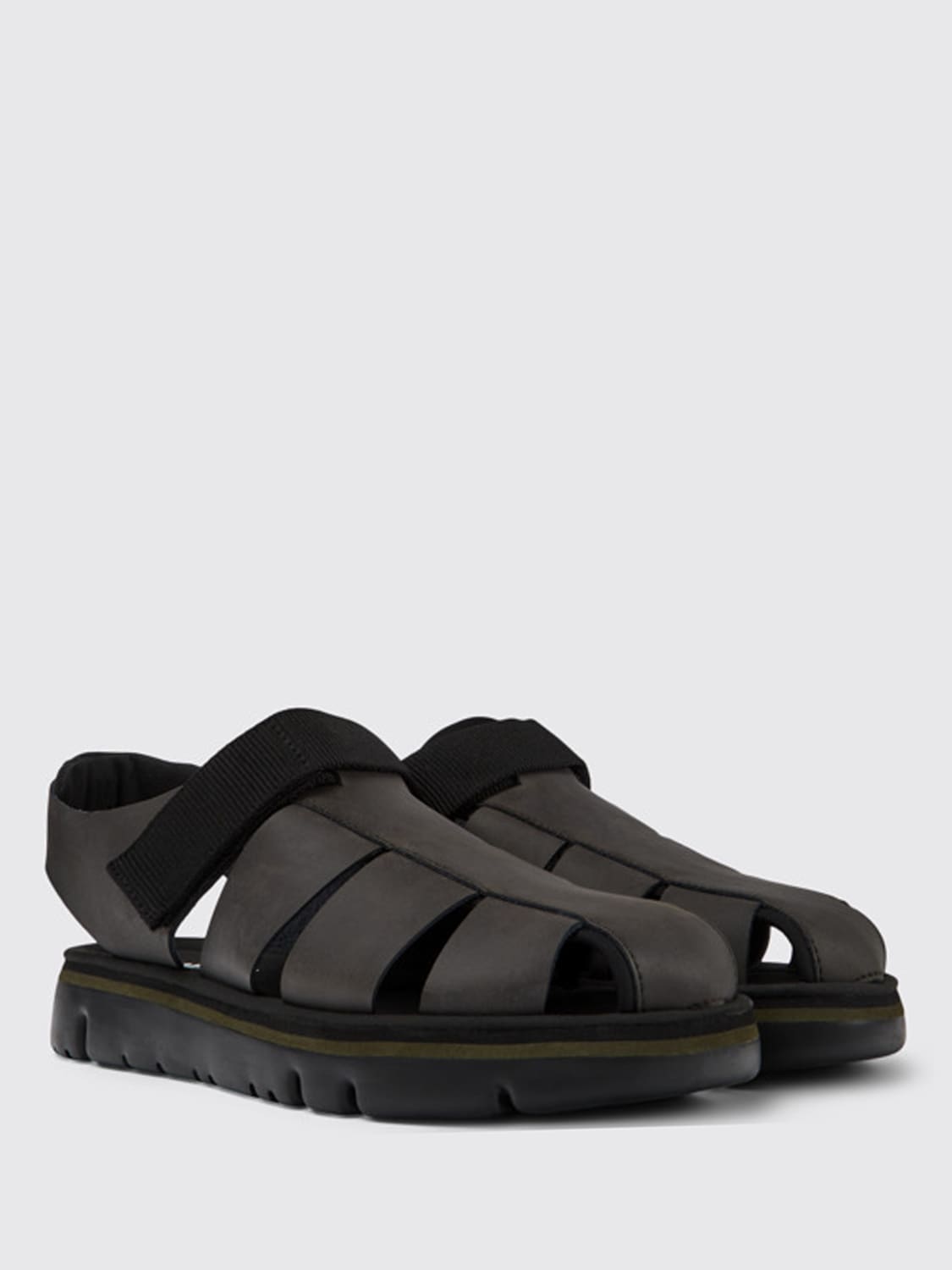 CAMPER SANDALS: Camper Oruga sandals in leather, Brown - Img 2