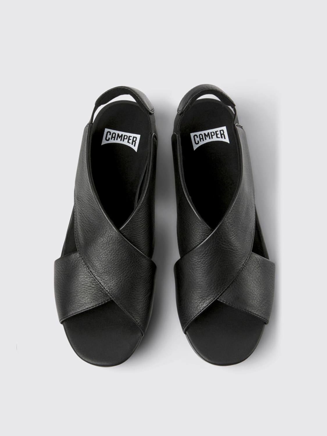 CAMPER FLAT SANDALS: Camper Balloon sandals in leather, Black - Img 3