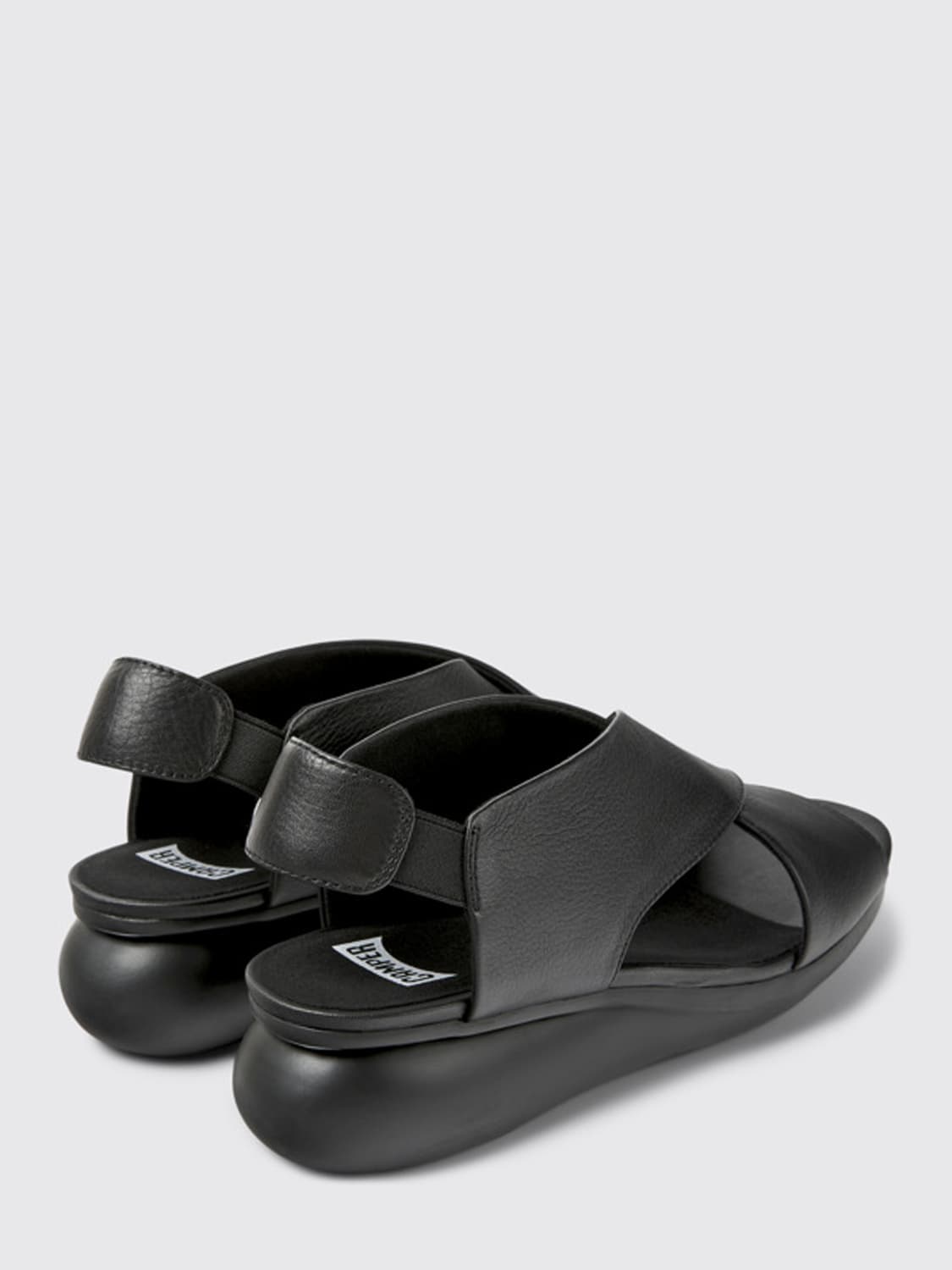 CAMPER FLAT SANDALS: Camper Balloon sandals in leather, Black - Img 4