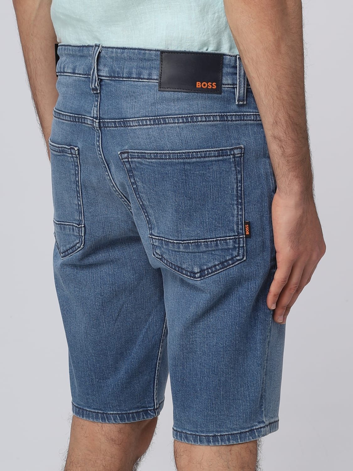 Boss Outlet Short men Denim Boss short 50488609 online at GIGLIO.COM