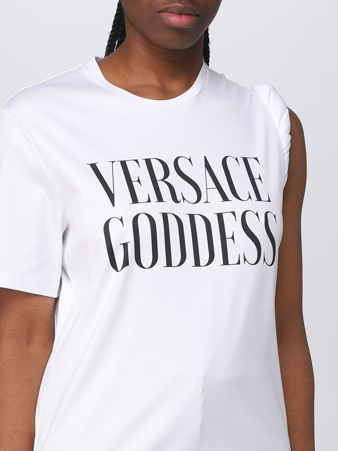 VERSACE T-SHIRT: Versace cotton T-shirt, White - Img 5