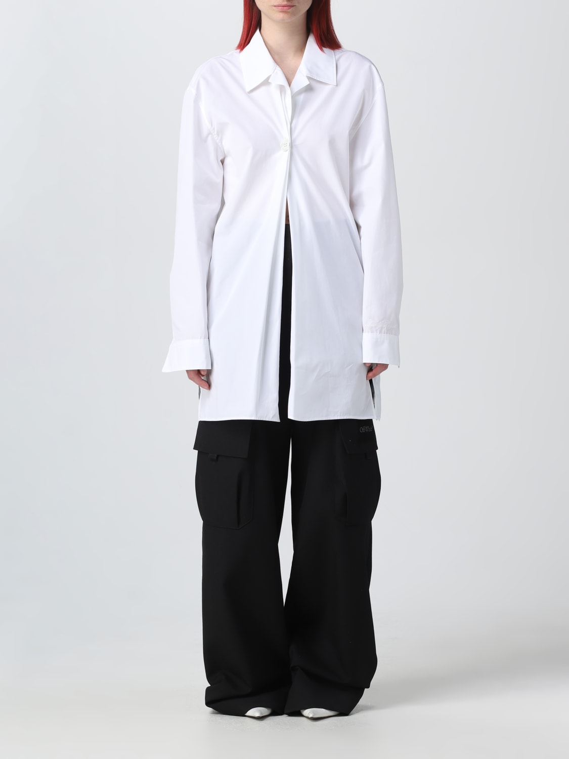 OFF-WHITE SHIRT: Off-white poplin shirt, White - Img 1