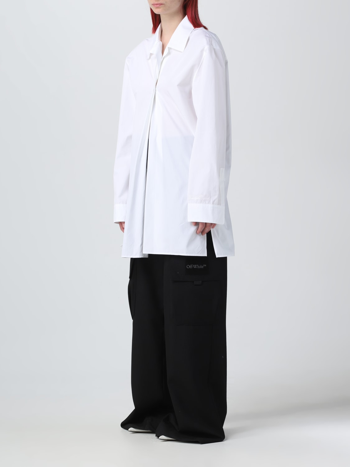 OFF-WHITE SHIRT: Off-white poplin shirt, White - Img 4