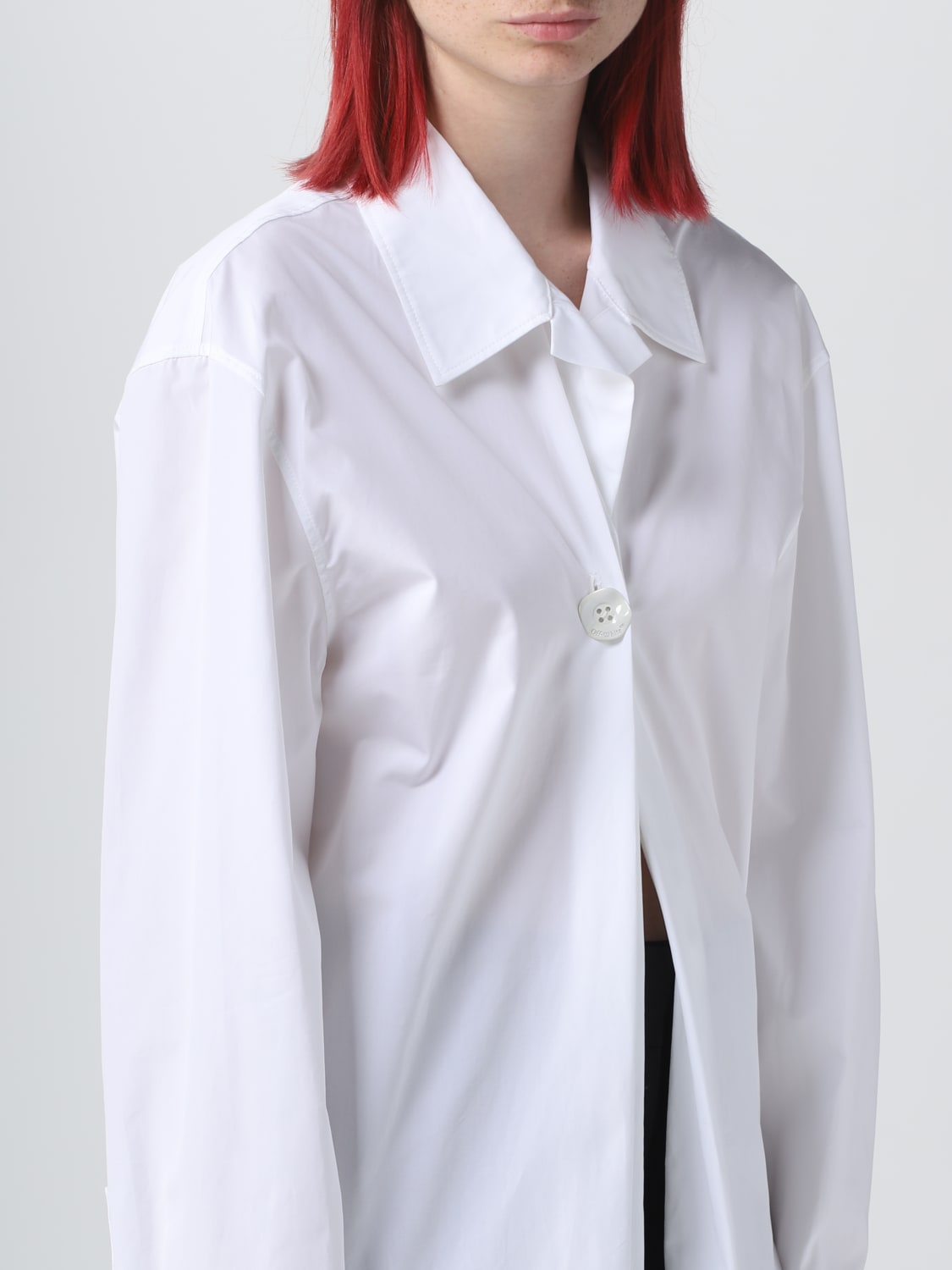 OFF-WHITE SHIRT: Off-white poplin shirt, White - Img 5