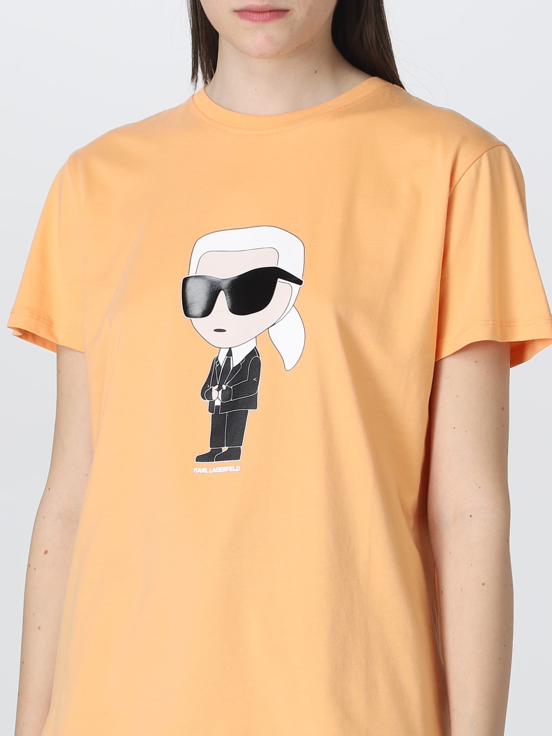 KARL LAGERFELD T-SHIRT: T-shirt woman Karl Lagerfeld, Orange - Img 3