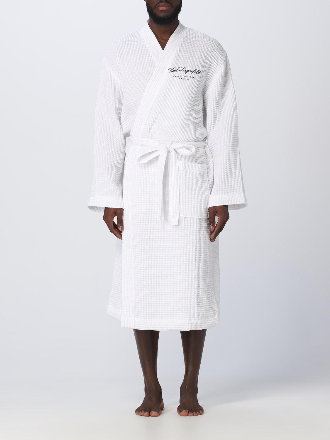 KARL LAGERFELD BATHROBES: スウェット メンズ Karl Lagerfeld, ホワイト - Img 1