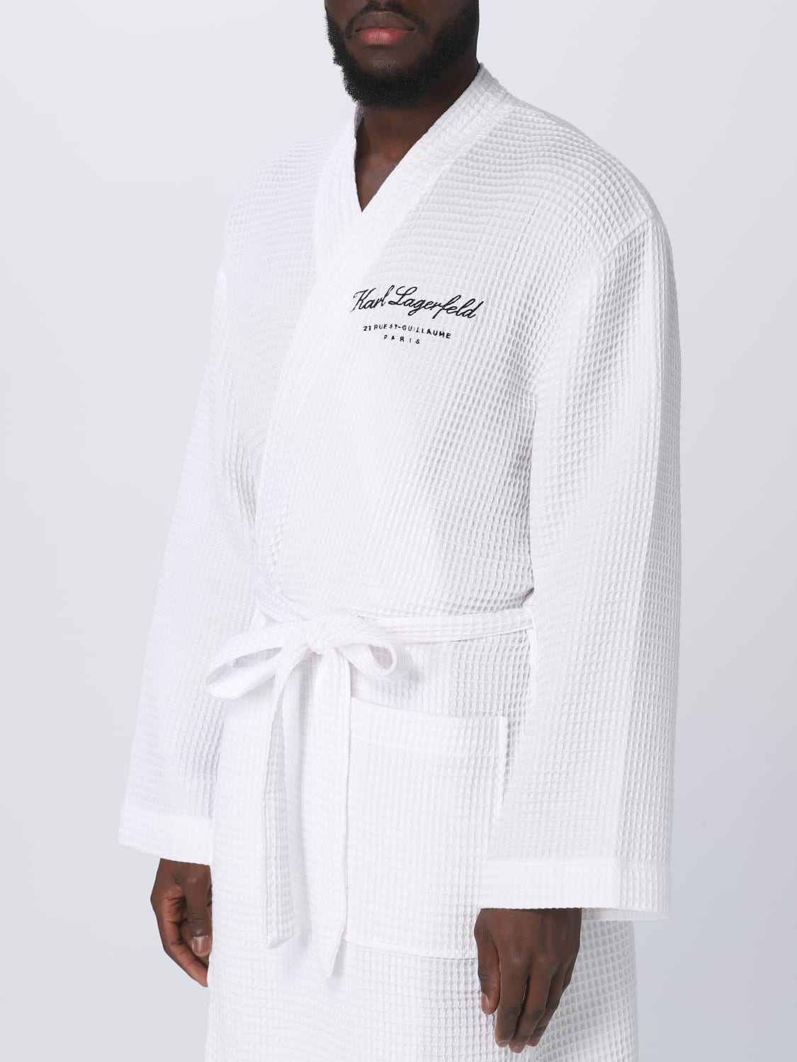 KARL LAGERFELD BATHROBES: スウェット メンズ Karl Lagerfeld, ホワイト - Img 3