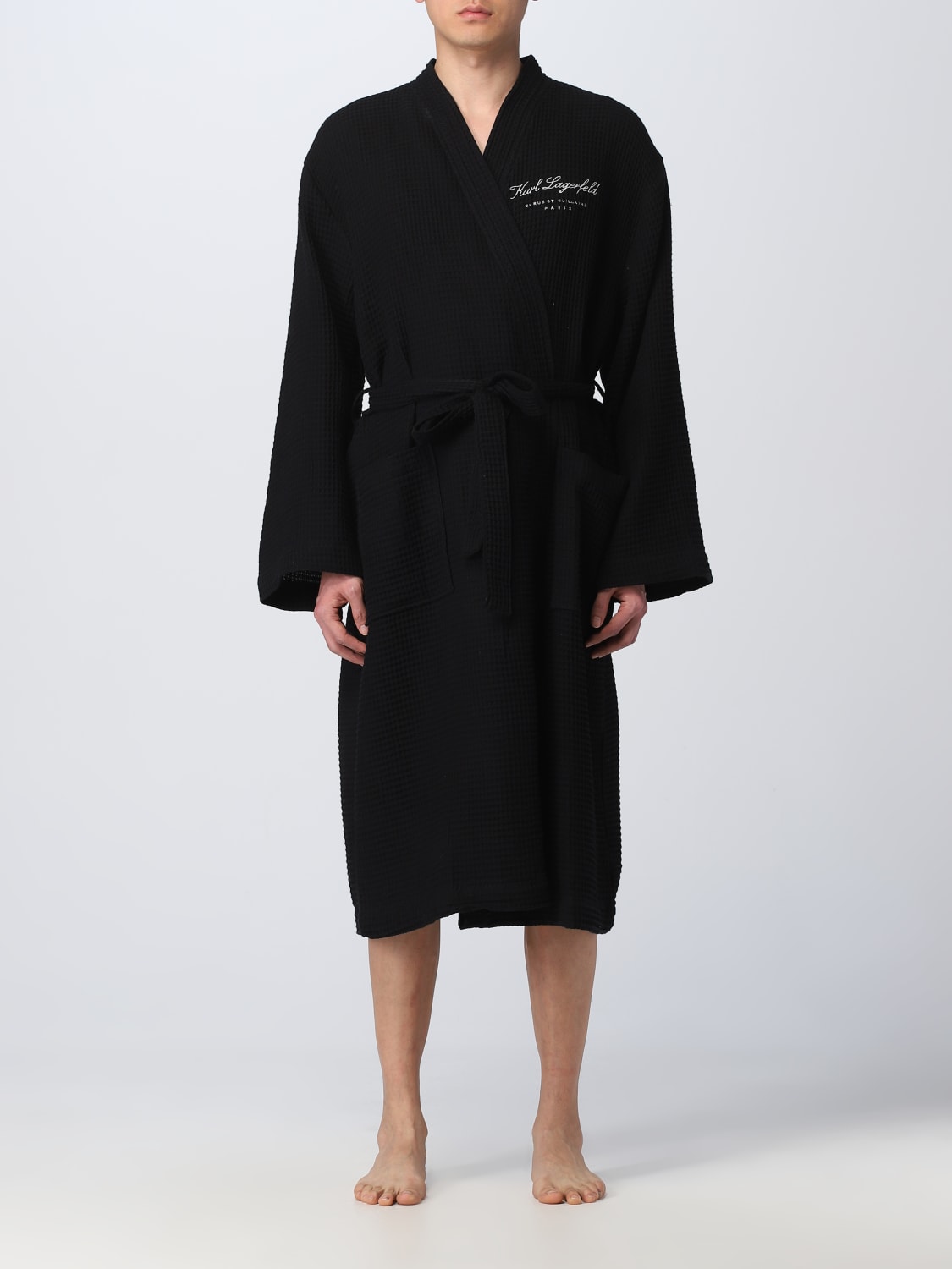 KARL LAGERFELD BATHROBES: 스웨트 남성 Karl Lagerfeld, 블랙 - Img 1