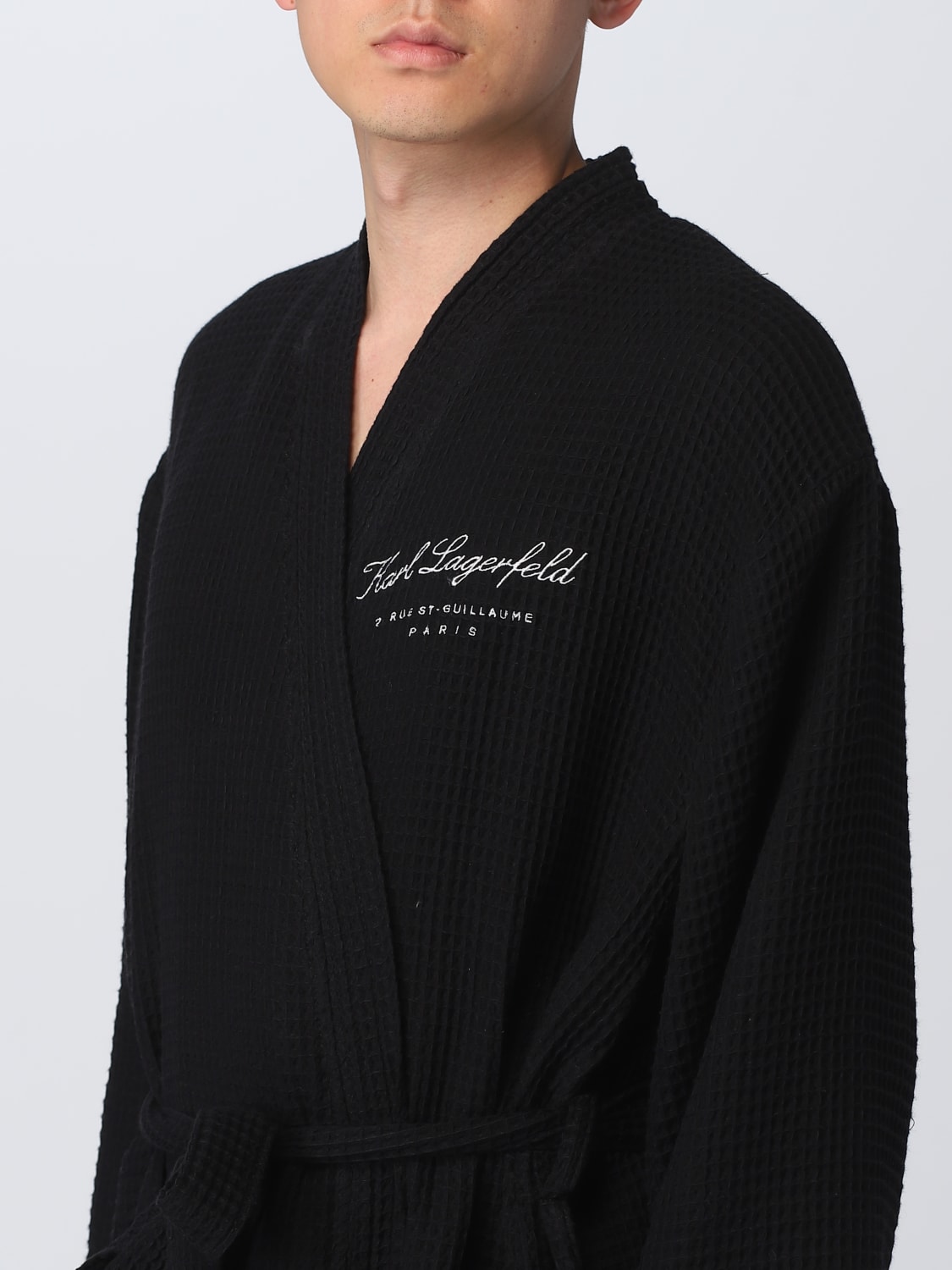 KARL LAGERFELD BATHROBES: 스웨트 남성 Karl Lagerfeld, 블랙 - Img 3