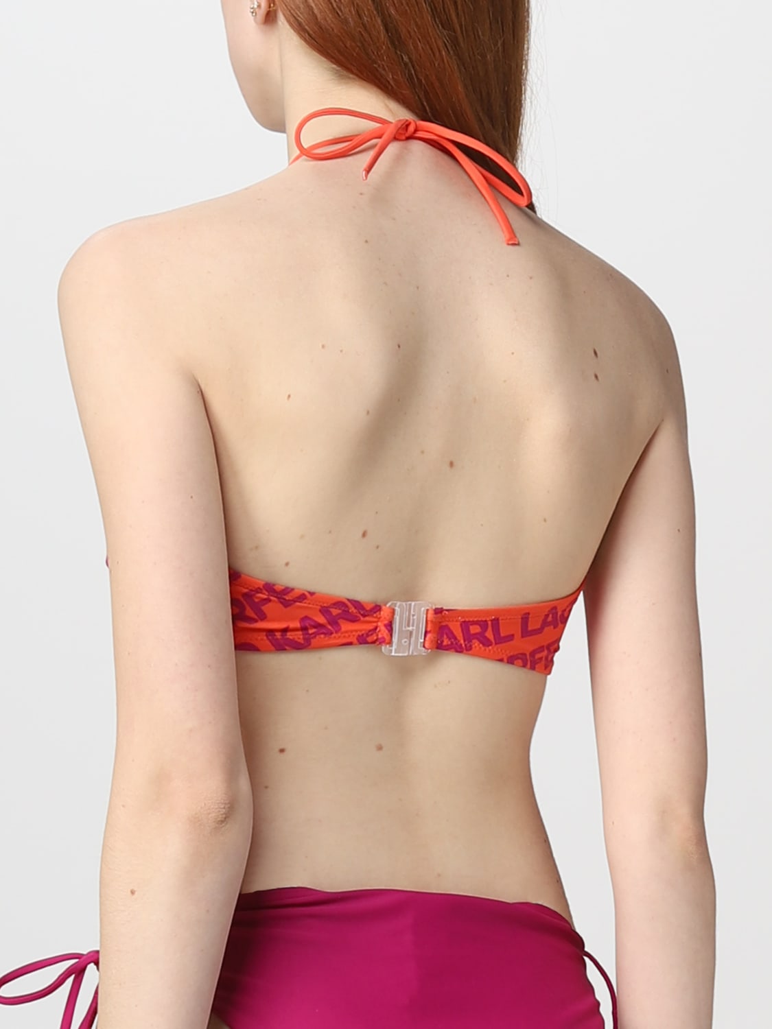 KARL LAGERFELD SWIMSUIT: Swimsuit woman Karl Lagerfeld, Orange - Img 3