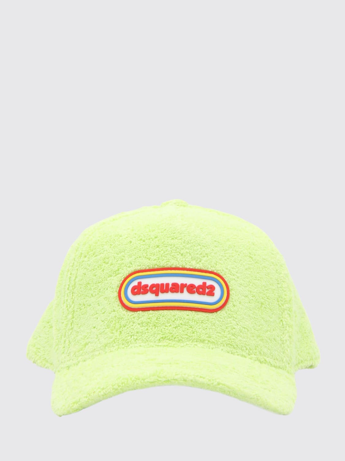 DSQUARED2 HAT: Dsquared2 hat in cotton terry, Lime - Img 1