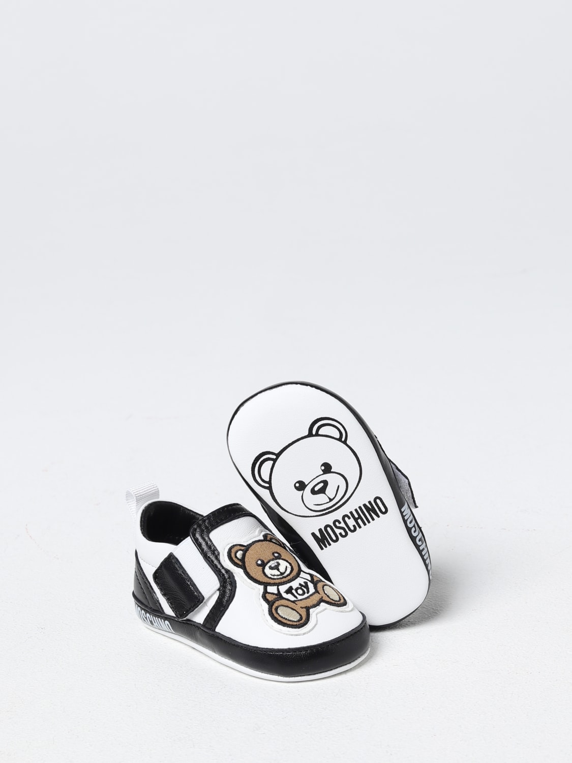 MOSCHINO BABY BOYS' SNEAKERS: Shoes kids Moschino Baby, White - Img 2