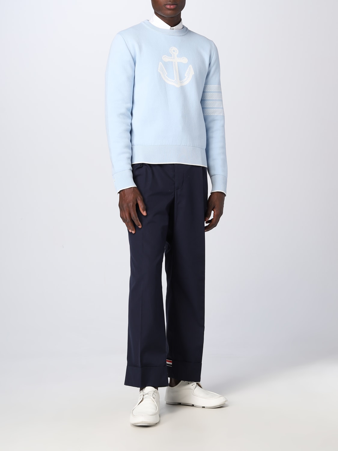 THOM BROWNE: Pants men - Blue | Thom Browne pants