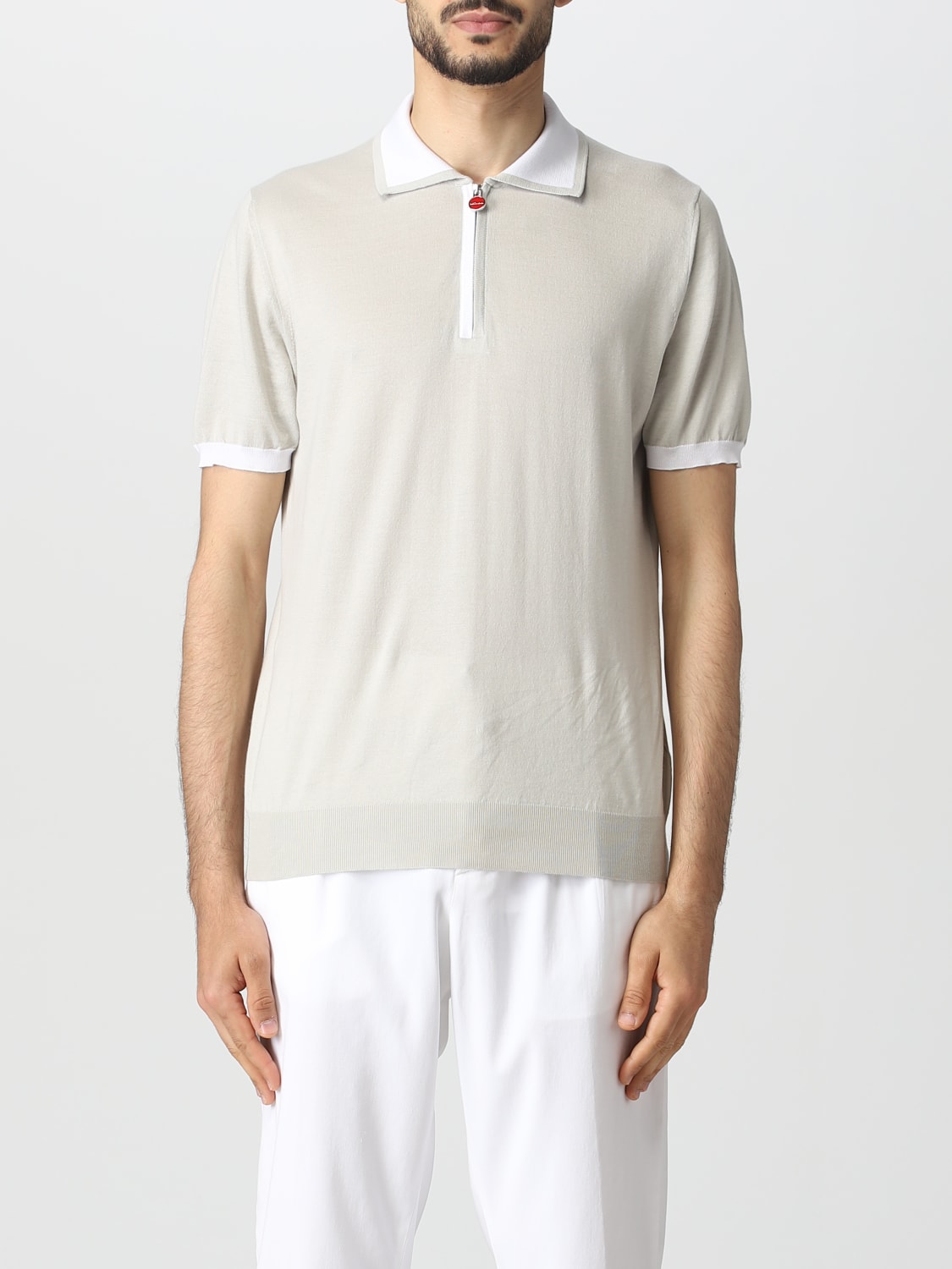 KITON POLO: Polo herren Kiton, Beige - Img 1