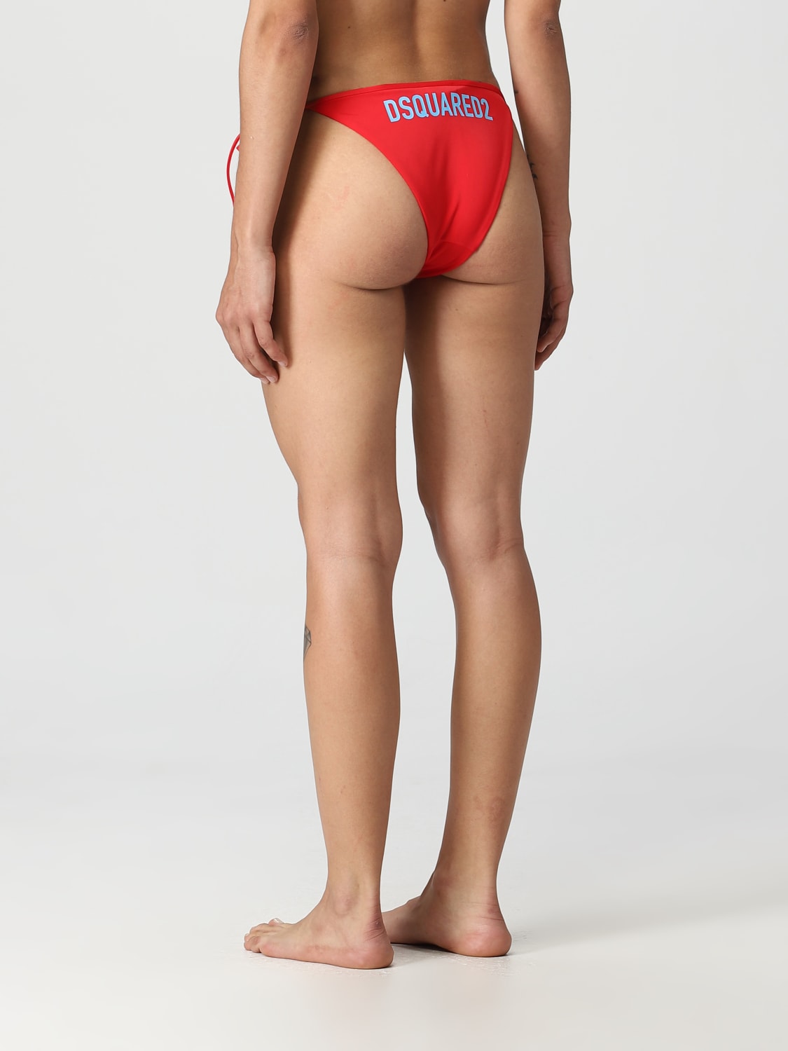 DSQUARED2 COSTUME: Slip bikini Dsquared2 in tessuto stretch, Rosso - Img 2