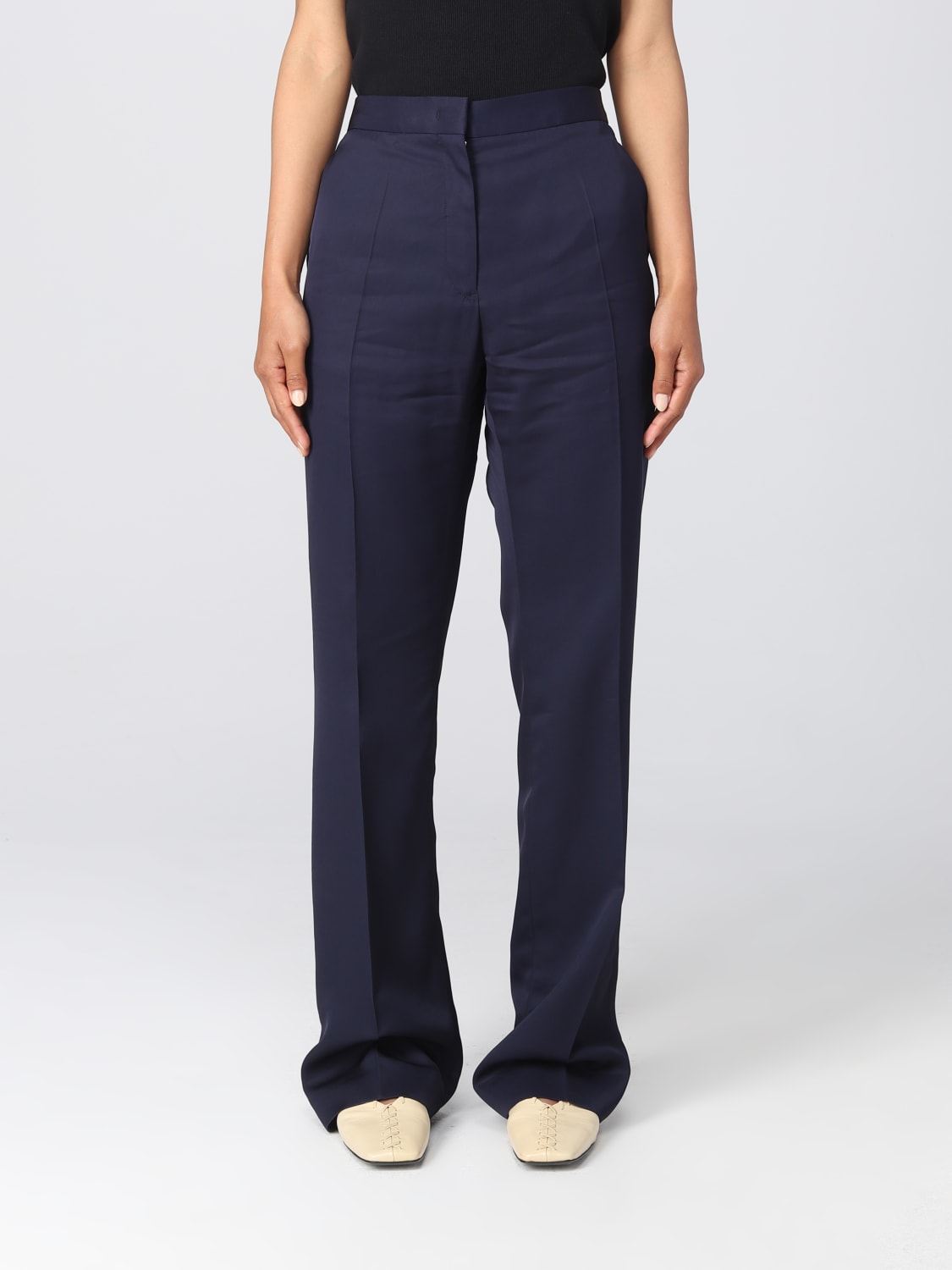 JIL SANDER PANTS: Pants woman Jil Sander, Blue - Img 1