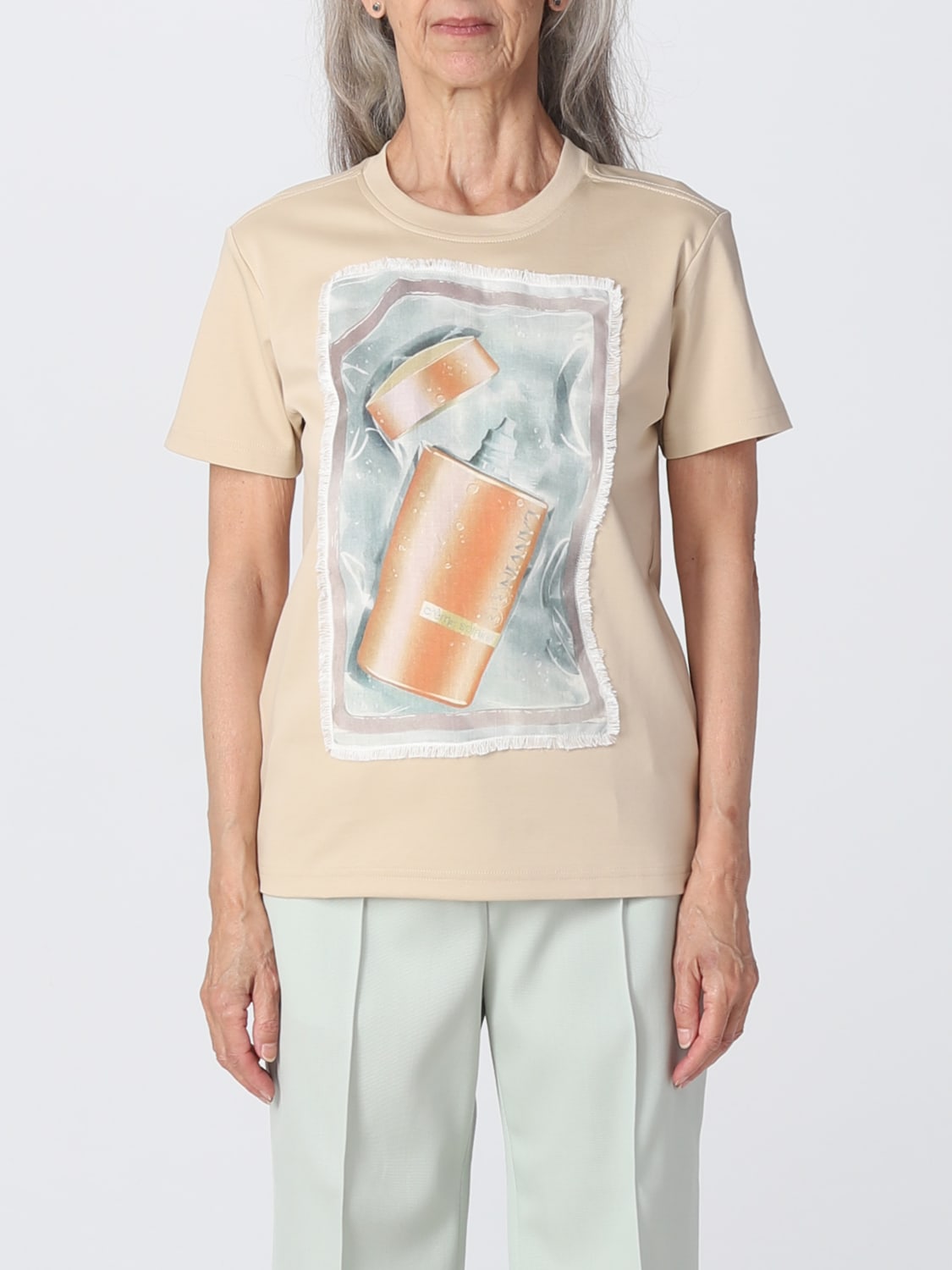 LANVIN T-SHIRT: T-shirt woman Lanvin, Sand - Img 1